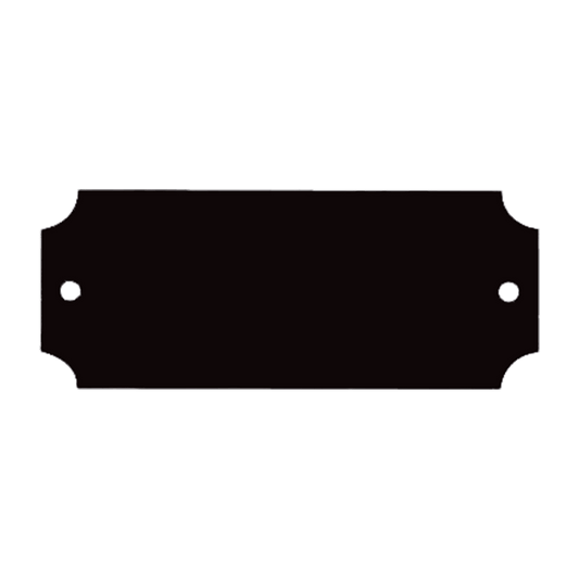 2 1/2" x 1" Black Brass Laserable Perpetual Plate, custom laser engraved
