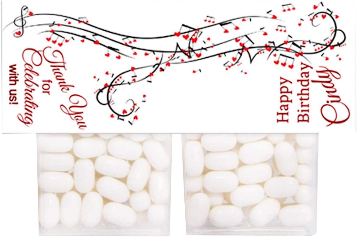 Personalized Music Party Favor Tic Tac Labels Stickers Birthday Wedding Bridal Shower Stickers Set of 24