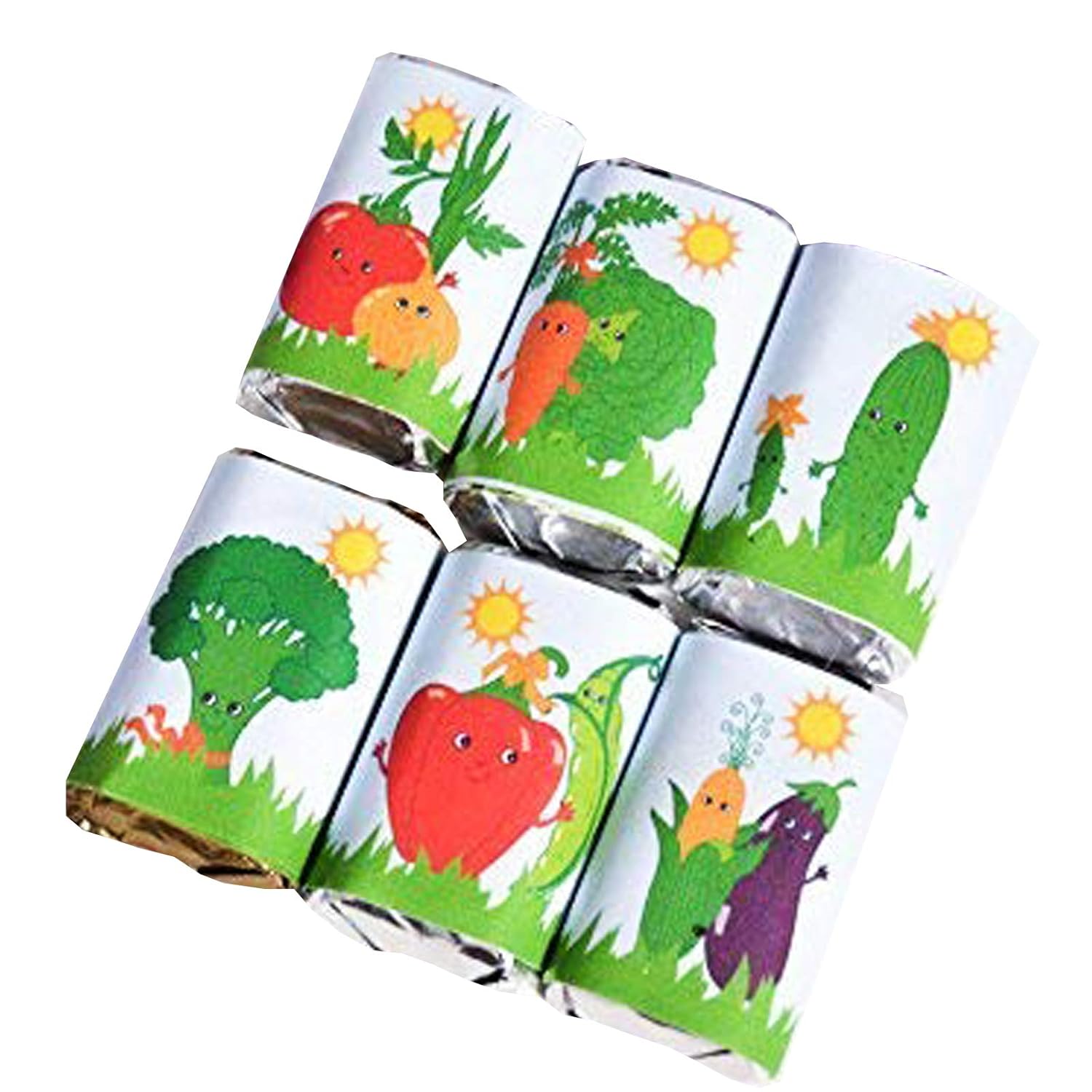 54 Cute Vegetable Candy Wrappers Party Labels Graden Baby Shower Birthday Party Favor Stickers for Miniatures Chocolates