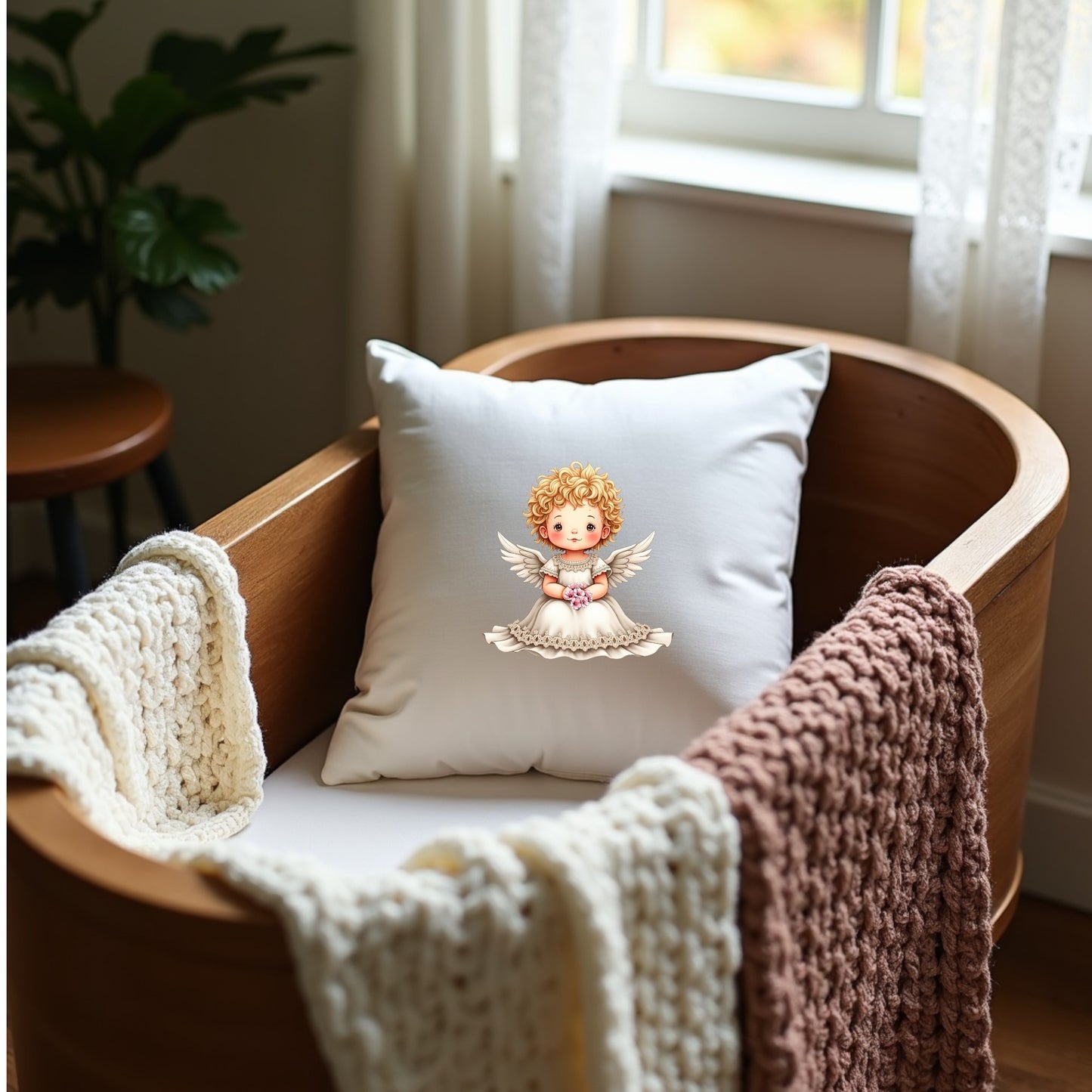 Angel Cute Blonde Girls Clipart, Wing Girl PNG, Baptism, Christian Download