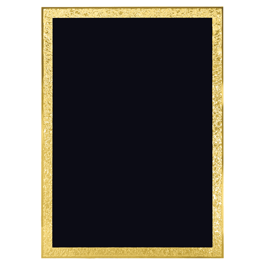 3" x 5" Black/Gold Florentine Border Plaque Plate, custom engraved award plate