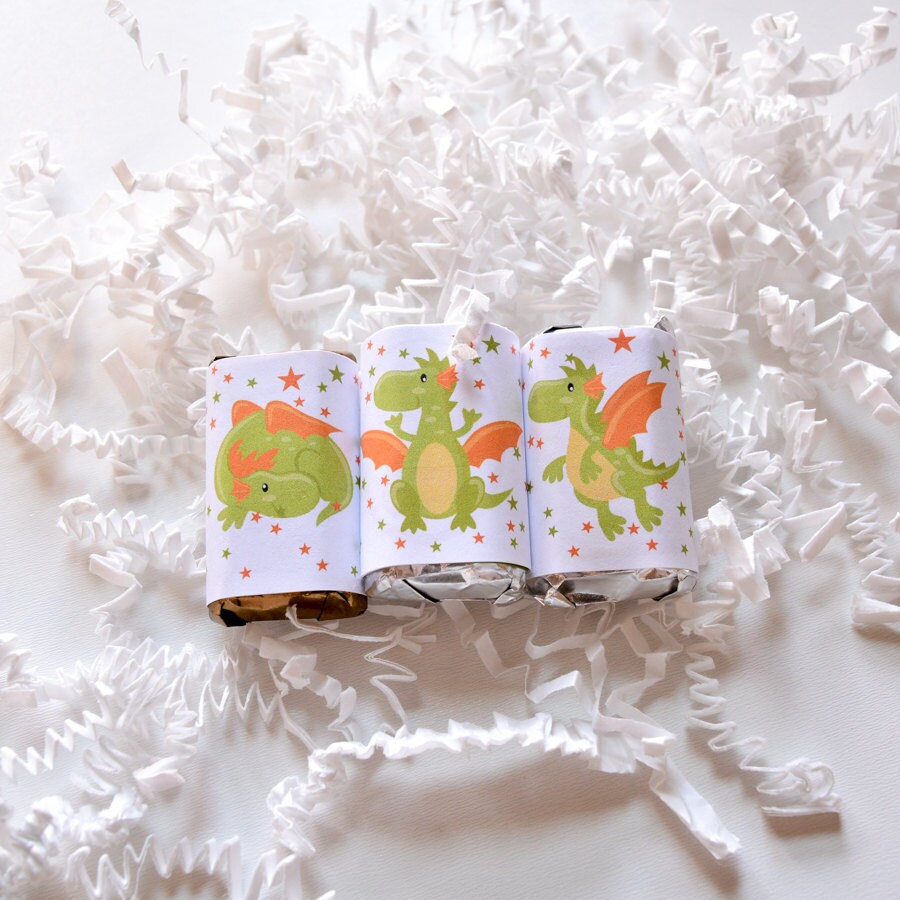 Baby Shower Green Dragon Party Favor Labels, 1st Birthday Labels Party Favor Supplies