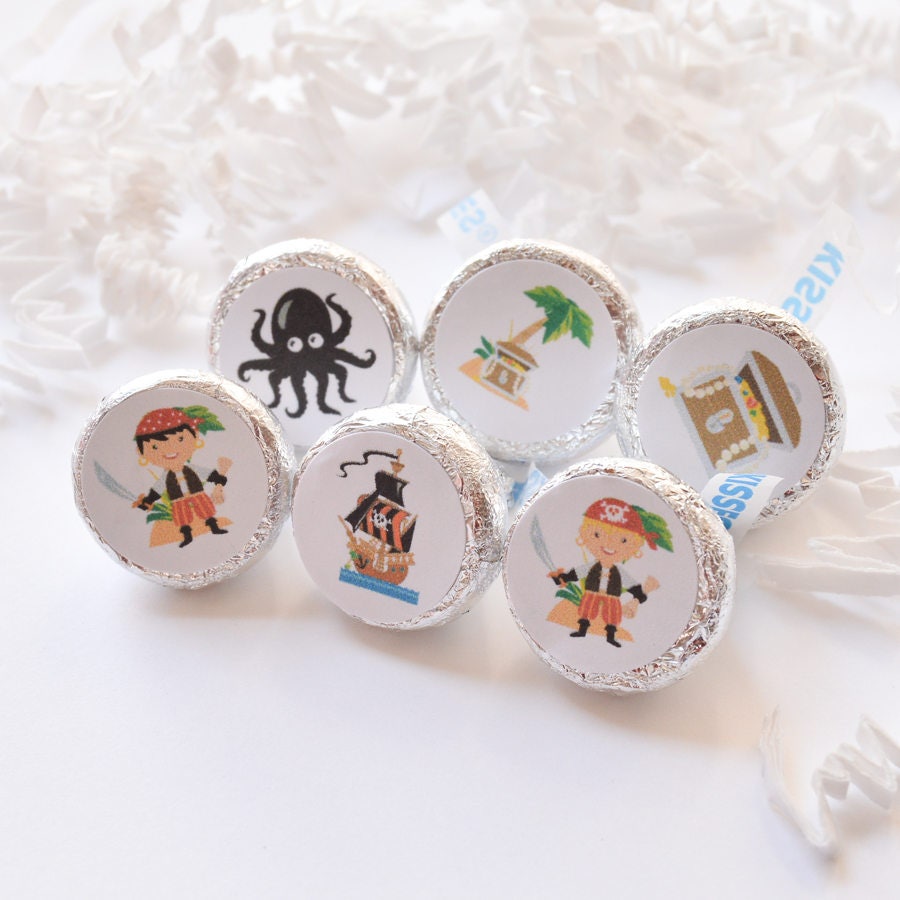 324 Pirates Stickers for Hershey Kisses, Pirates Party Decoration, Pirates Birthday Favors, Pirates Labels, Pirates Baby Shower