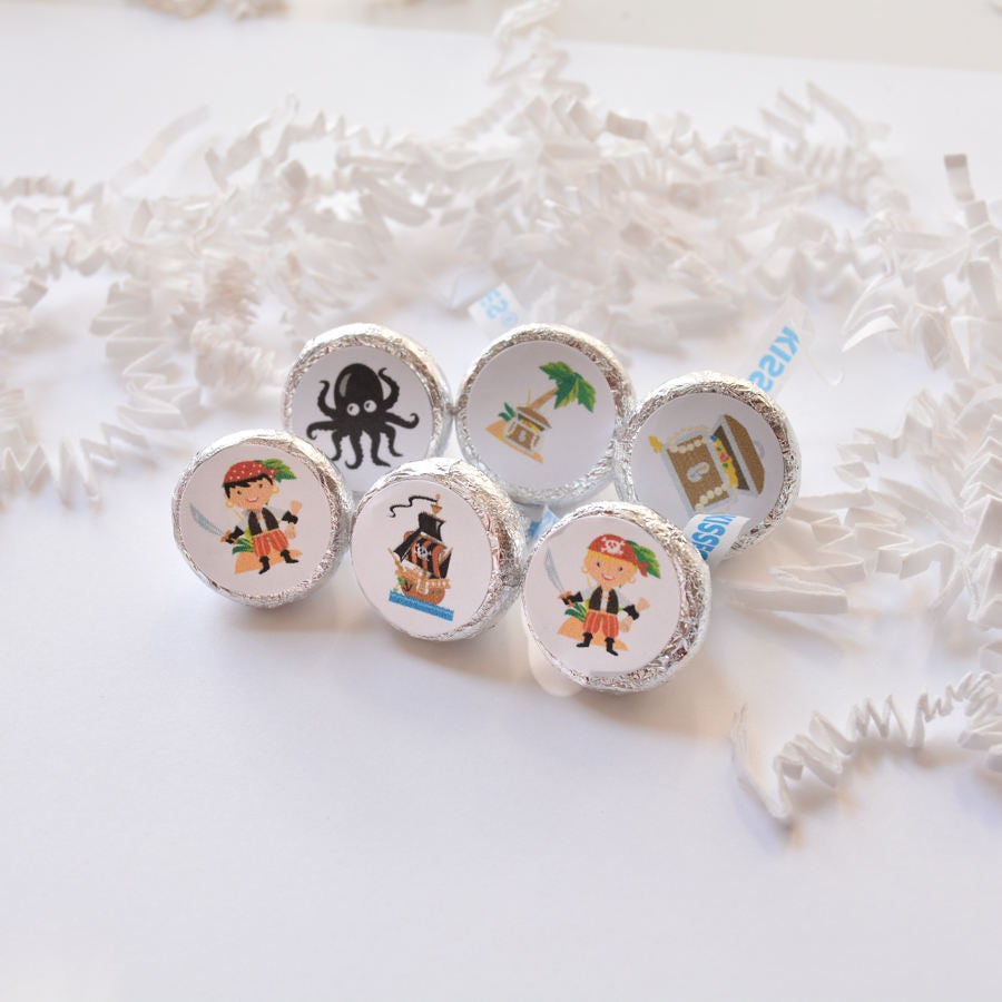 324 Pirates Stickers for Hershey Kisses, Pirates Party Decoration, Pirates Birthday Favors, Pirates Labels, Pirates Baby Shower