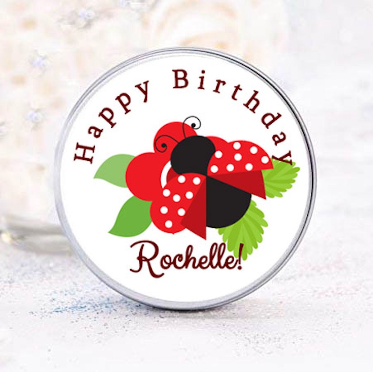 Personalized Labels Ladybug Girl First Birthday Thank You Stickers for Party Favors