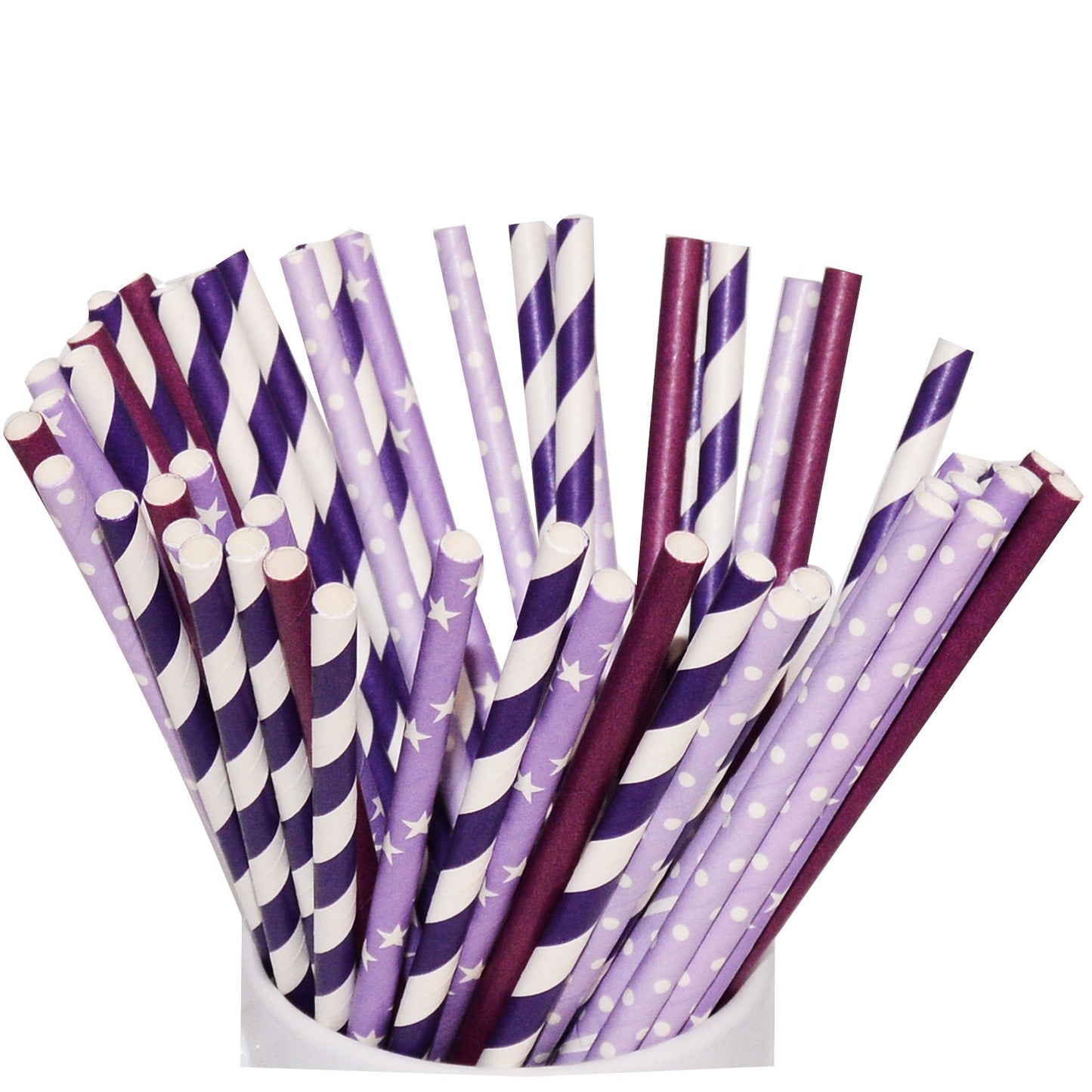 purple paper straws