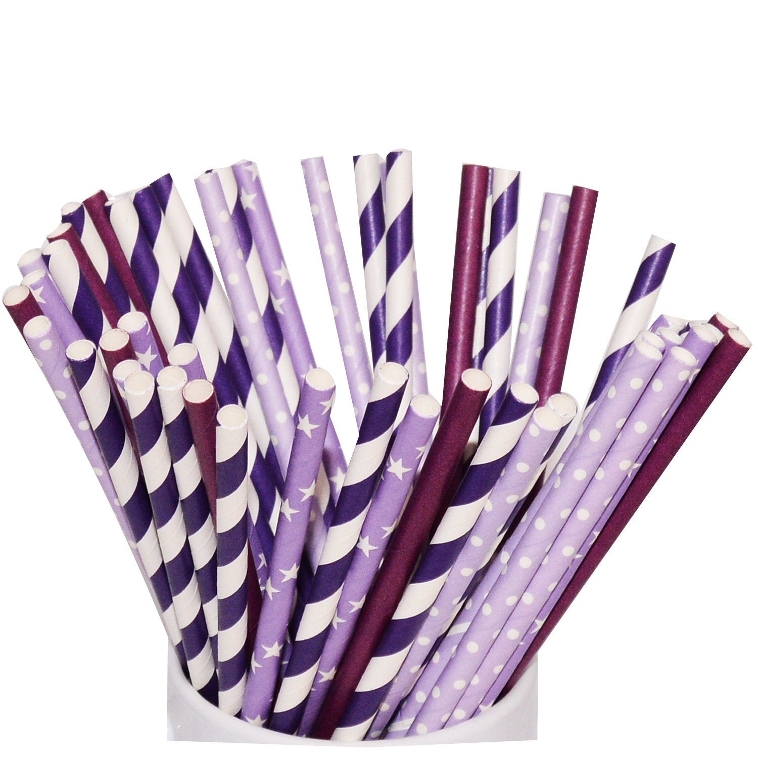 purple paper straws