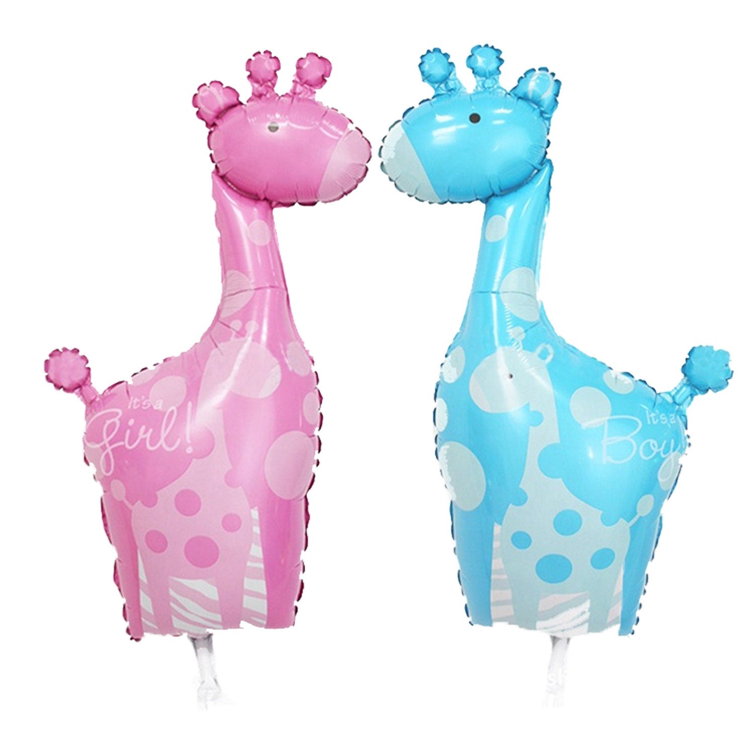 Safari Pink Blue Girafe It's a Girl Baby Shower Balloon, Giant Jungle 1st Birthday Baby Shower Party Decor