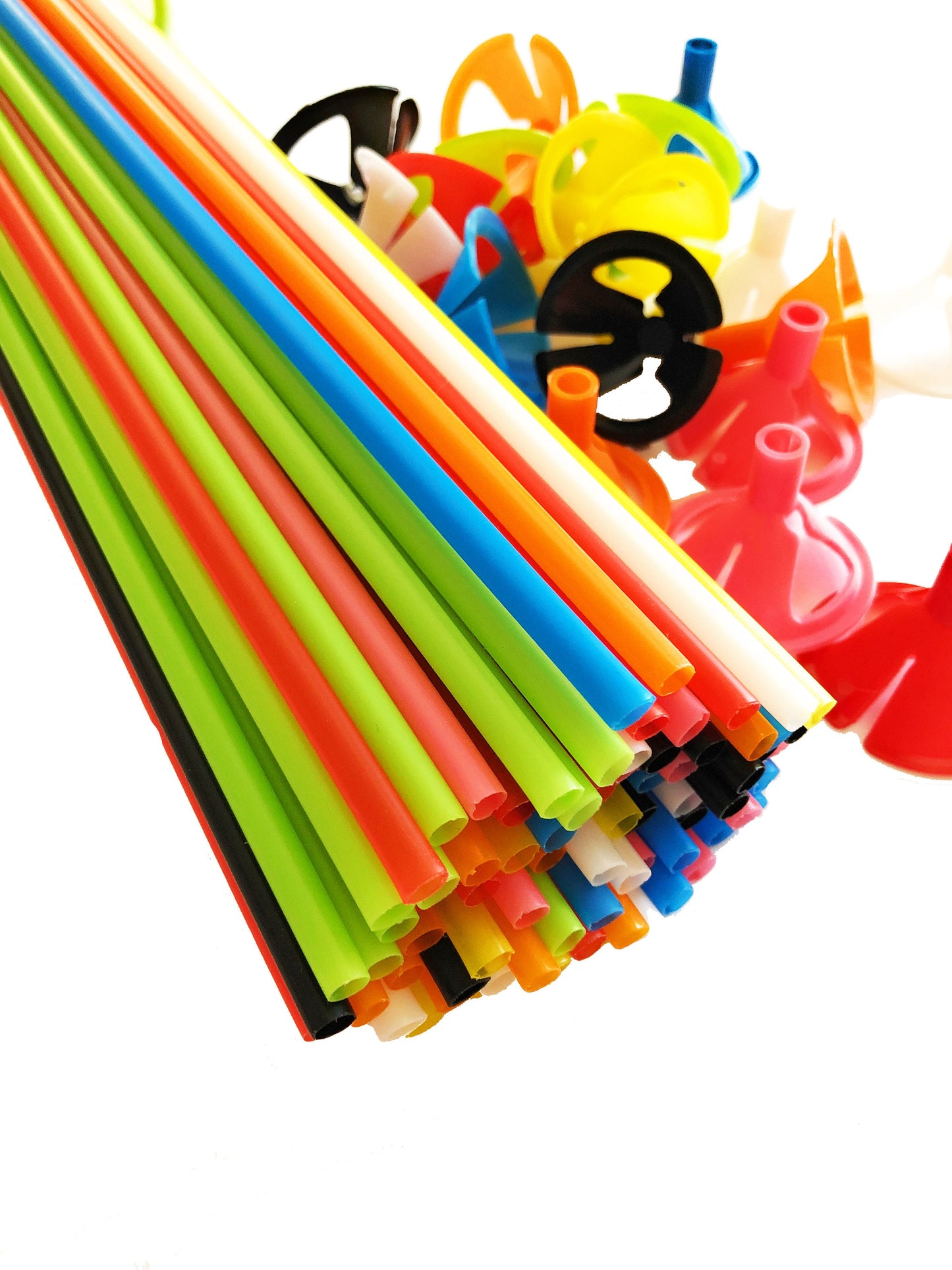 20 Colorful Balloon Sticks and Cups, Balloon Holder Sticks, Balloon Support Holder Outside Party Decoration