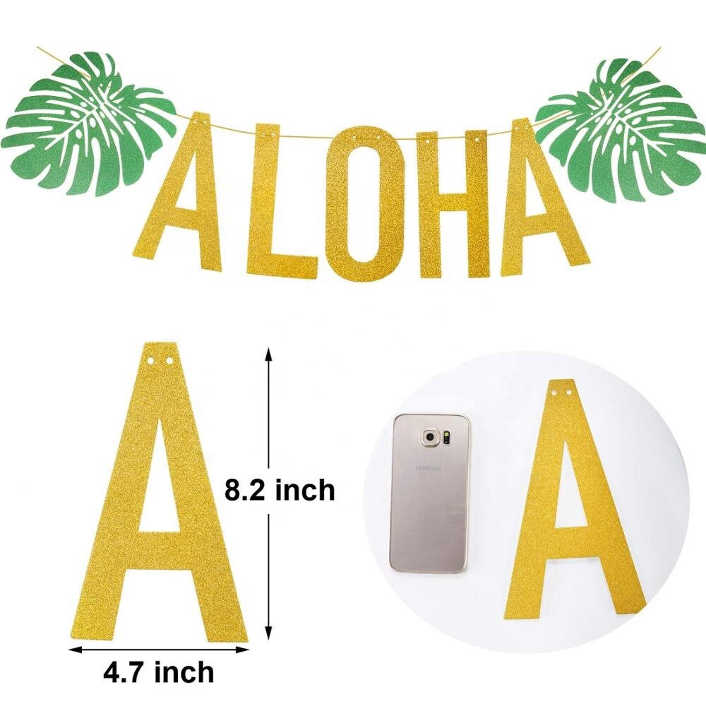 Hawaiian Aloha Balloons Flamingo Party Birthday Kit Tropical Luau Party Decor