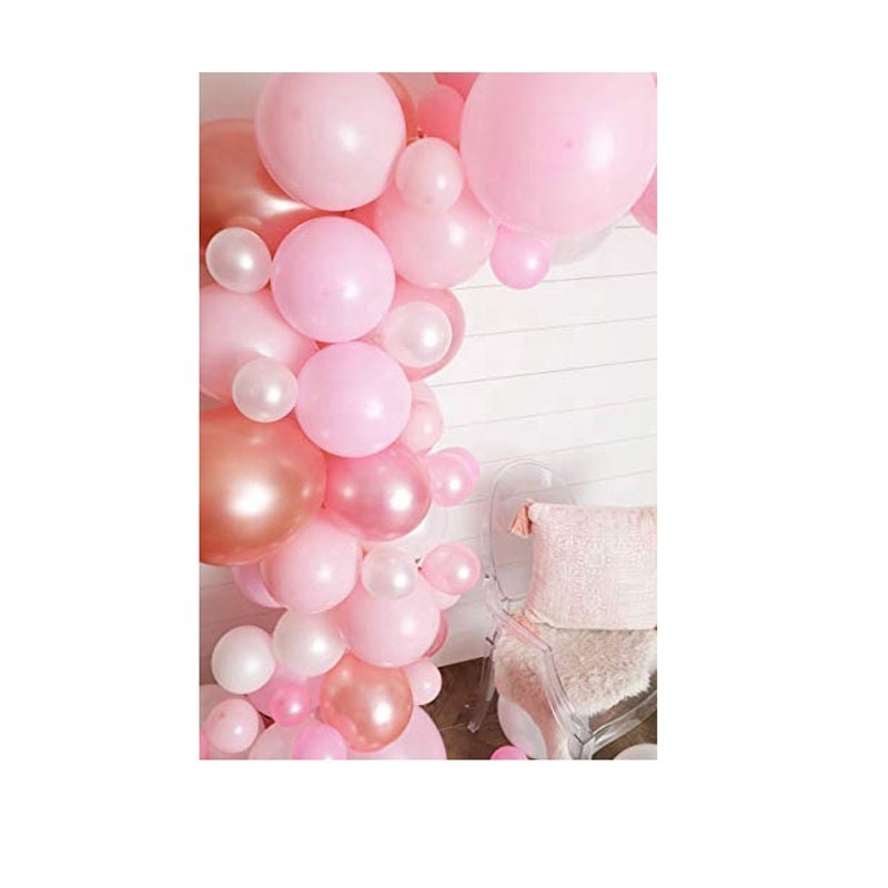 Pink Balloon Girl Baby in Bloom Shower Garland Kit First Birthday Balloons