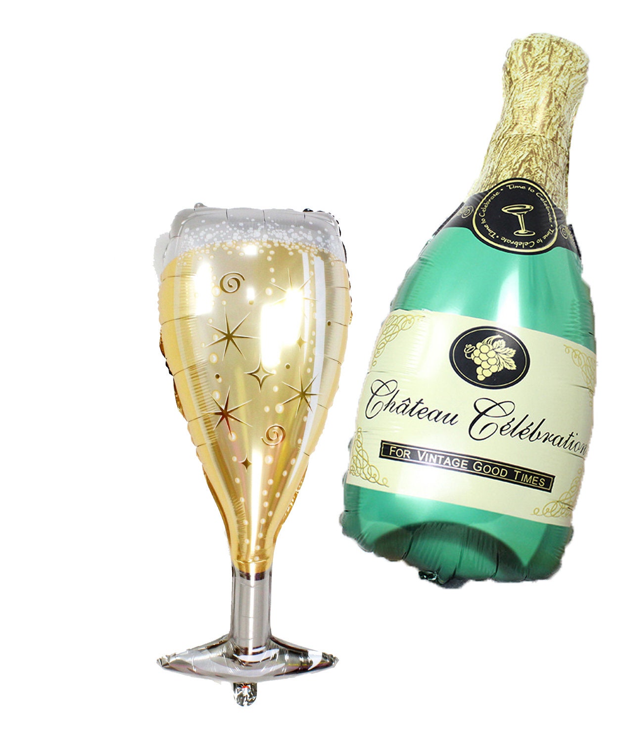 Champagne Bottle Glass Balloons, Giant Wedding Birthday Bridal Shower Balloons