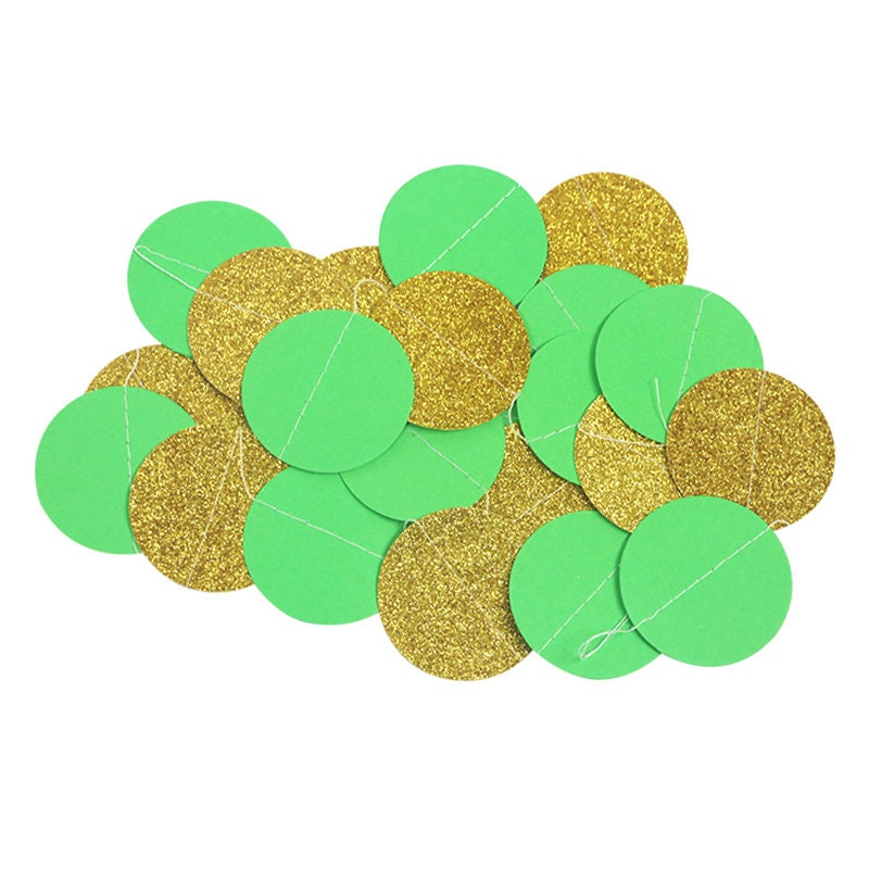 Green Birthday Banner Paper Fan Tassel Dino Forest Kit