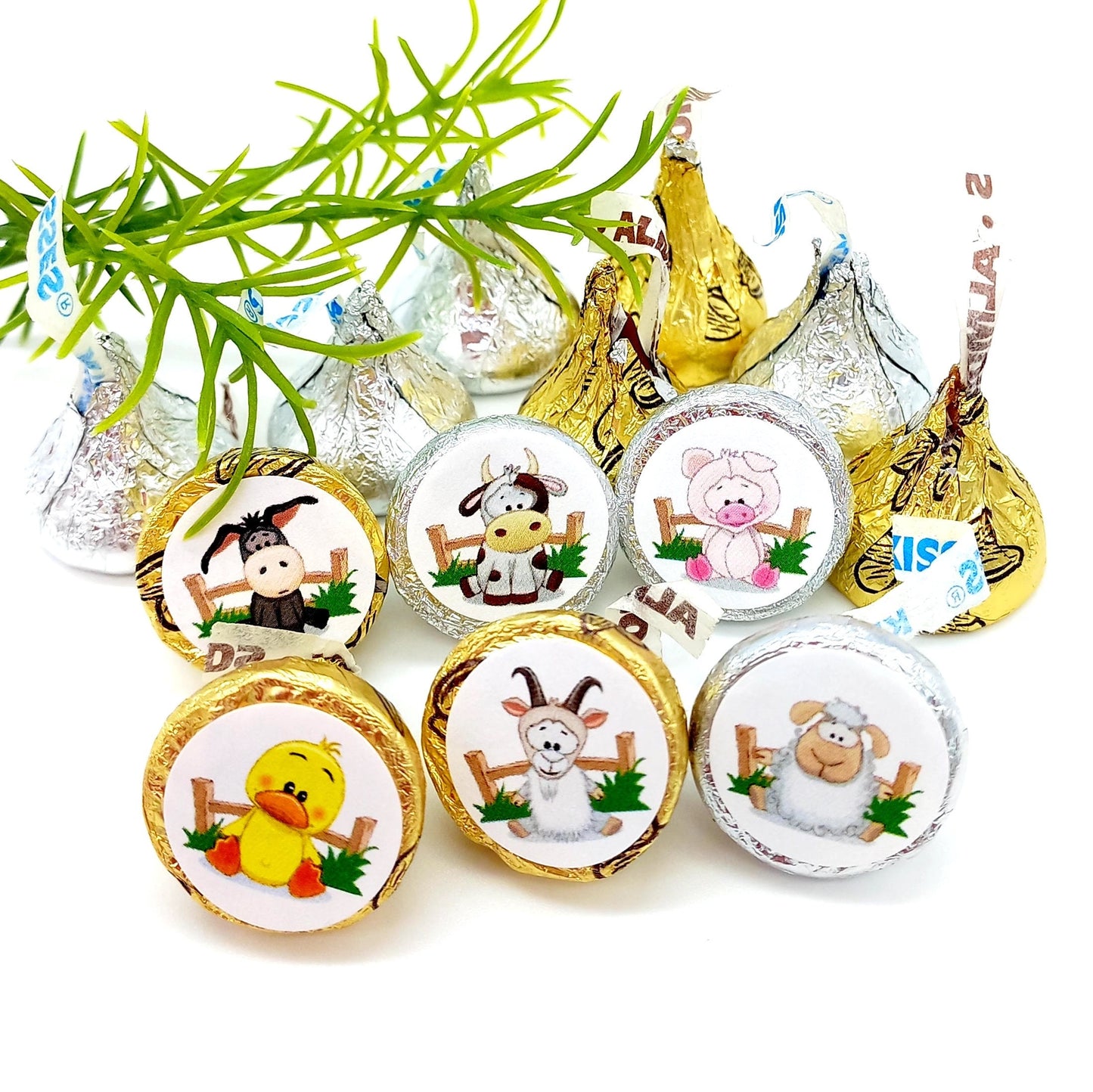 farm candy bar stickers