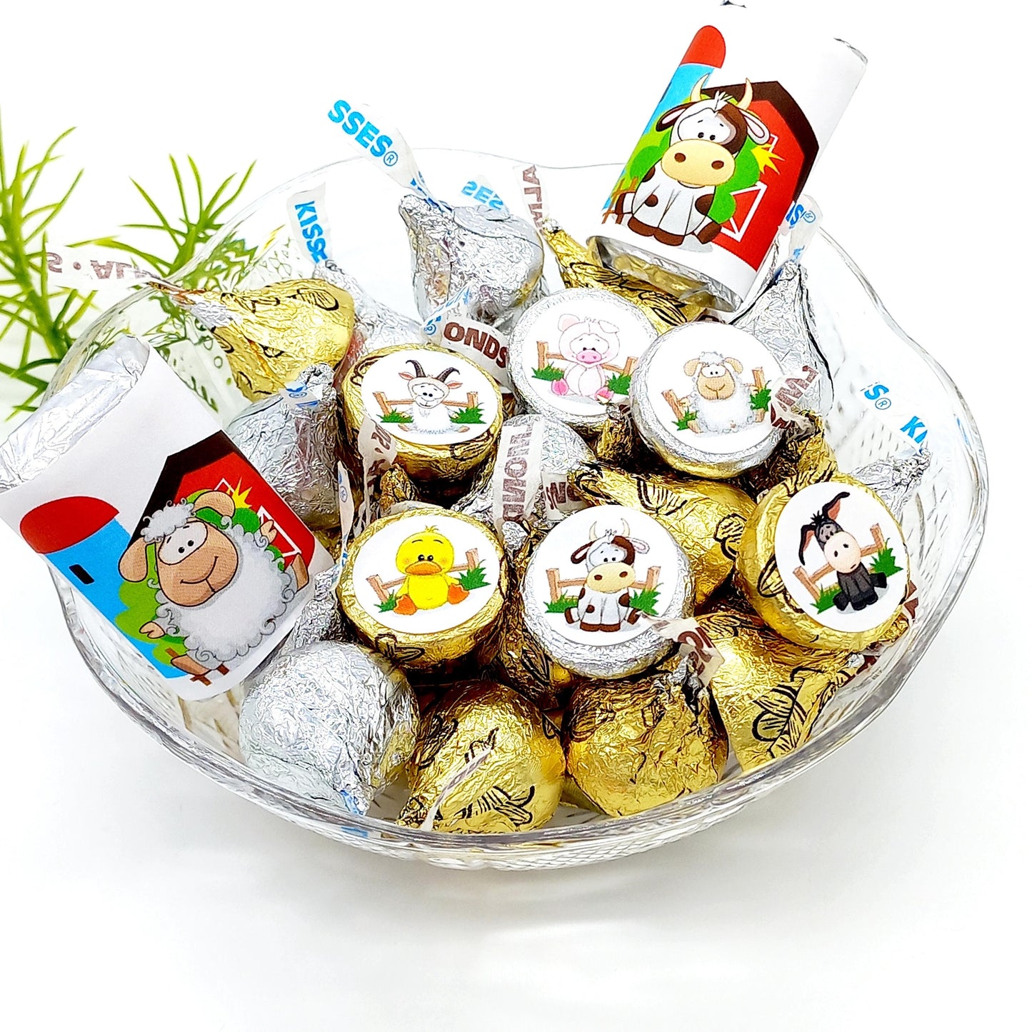 farm candy wrappers for birthday decoration