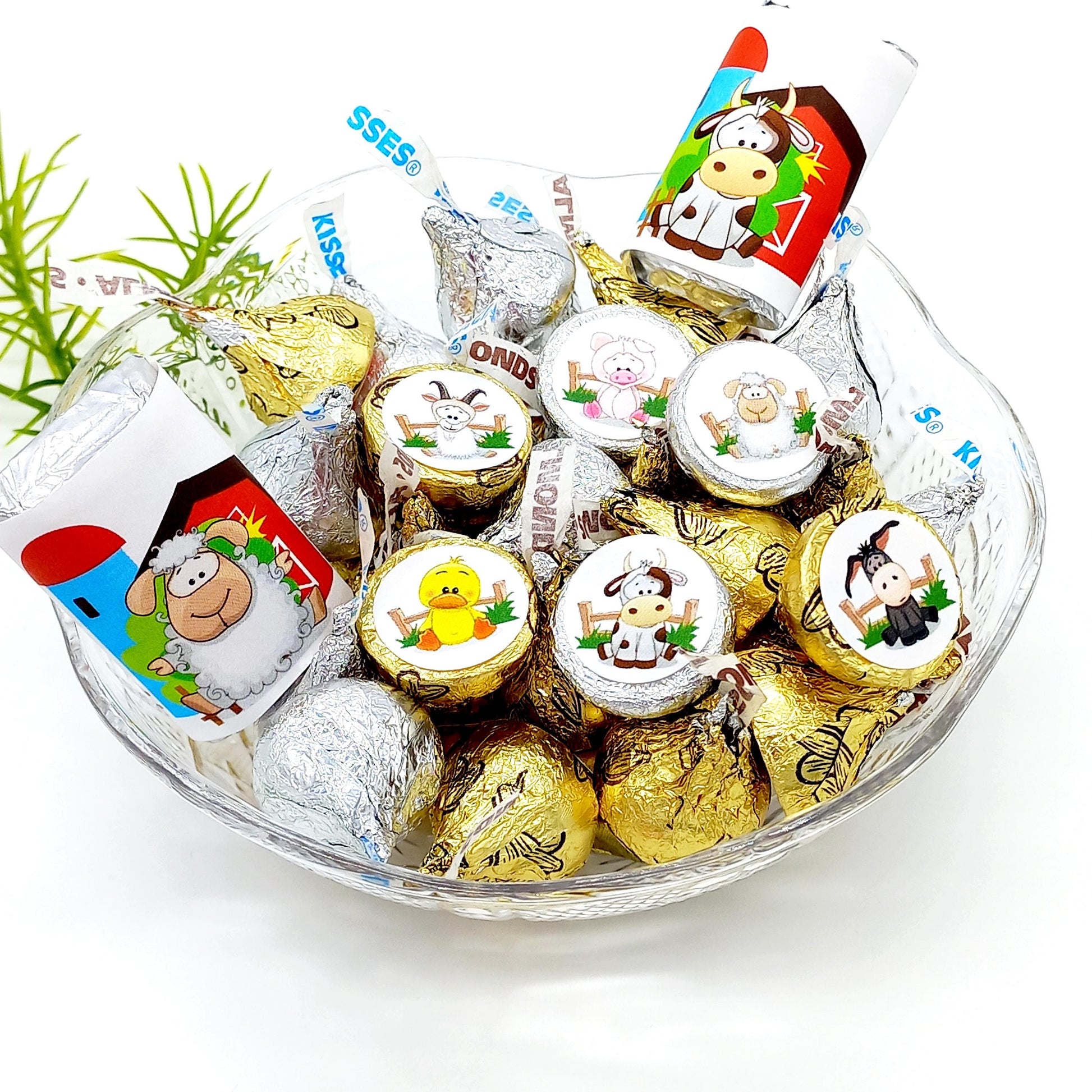 farm candy wrappers for birthday decoration