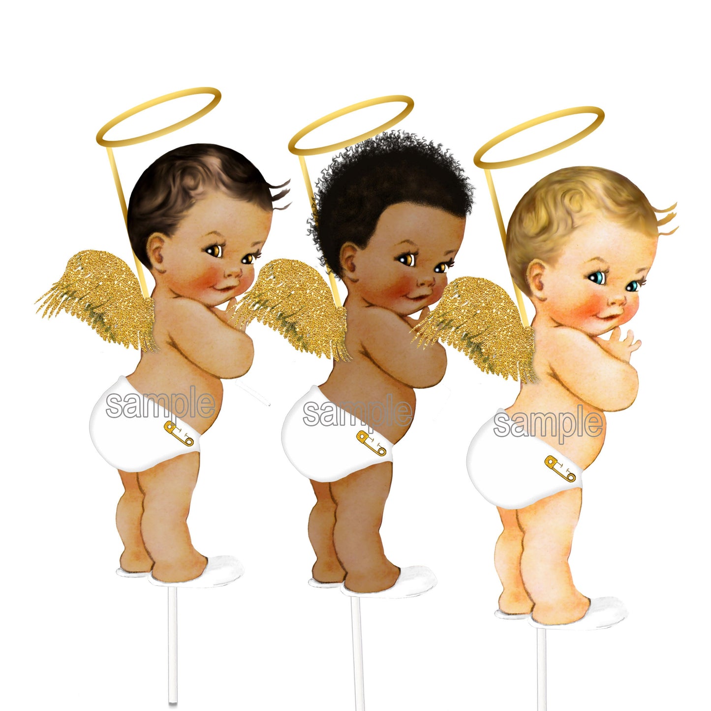 Angel Boy Baptism Party Decorations Centerpieces
