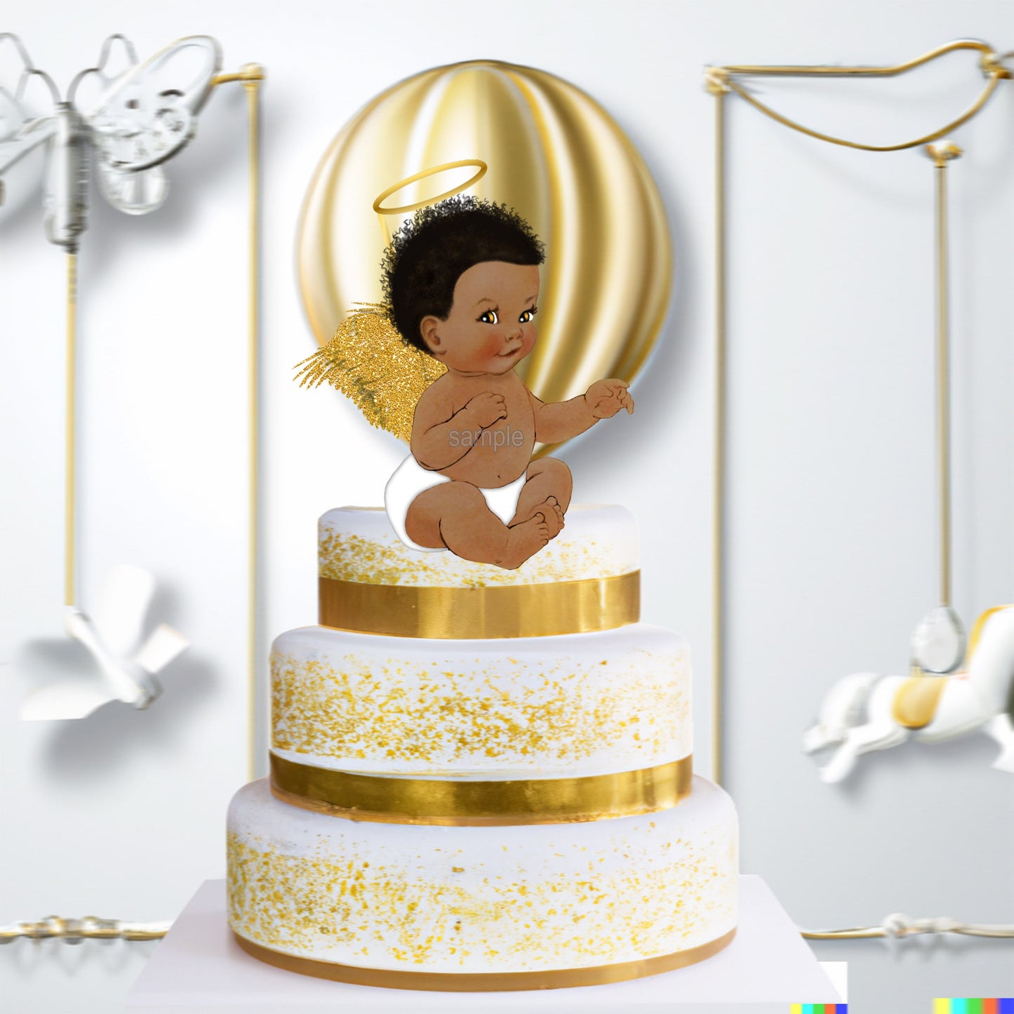 Angel Boy Centerpiece Cutouts Sitting Baptism First Holy Communion Christening Party Decorations for a Special Day
