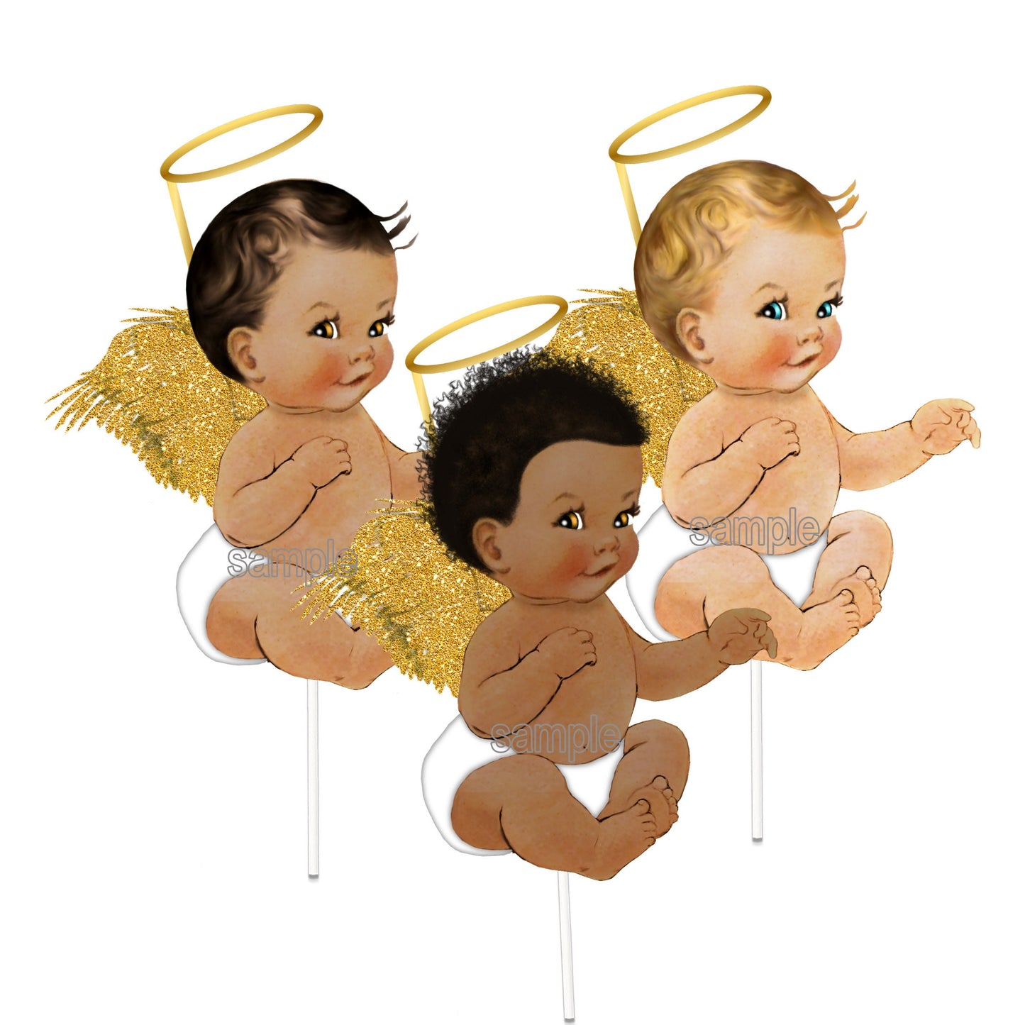 Angel Boy Centerpiece Cutouts Sitting Baptism First Holy Communion Christening Party Decorations for a Special Day