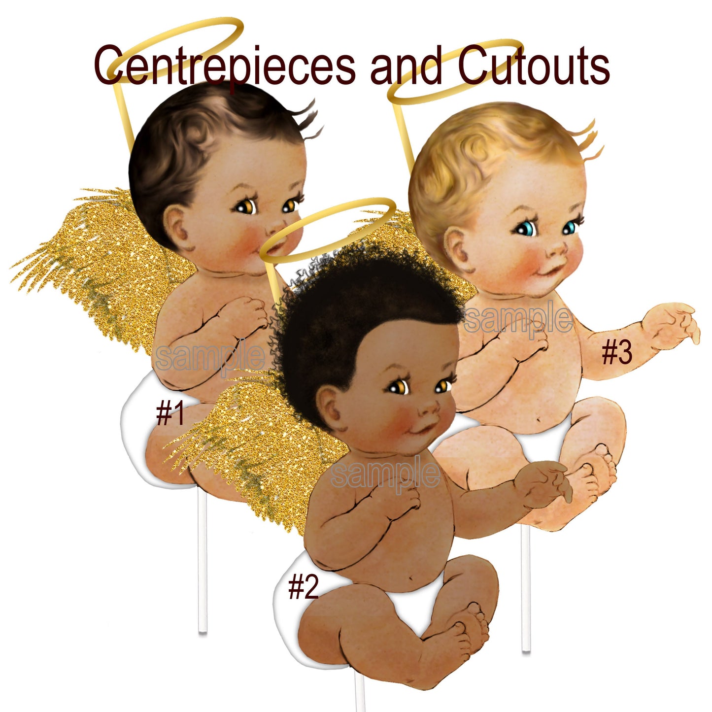 Angel Boy Centerpiece Cutouts Sitting Baptism First Holy Communion Christening Party Decorations for a Special Day