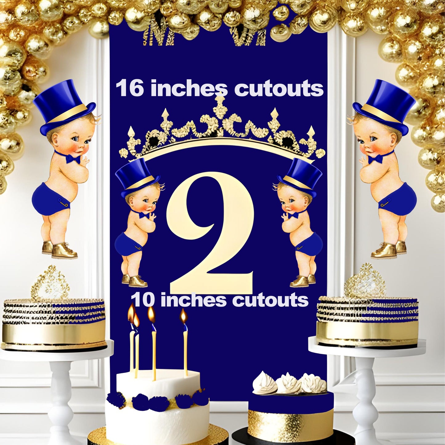 Little Man Cake Topper Centerpiece Cutouts, 1st Birthday Gentleman Table Party Decoration, Cake Diaper Baby Shower Topper