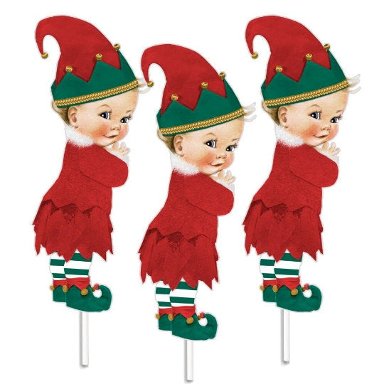 Christmas Gnome Girl Centerpieces Baby Shower Birthday New Year Winter Table Decoration Red Green