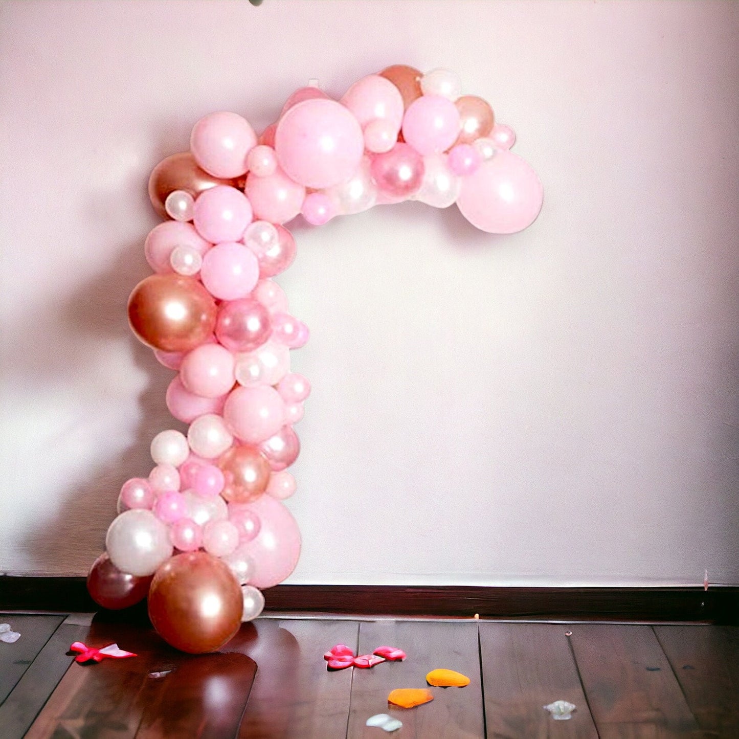 Pink Balloon Girl Baby in Bloom Shower Garland Kit First Birthday Balloons
