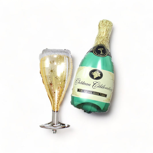 Champagne Bottle Glass Balloons, Giant Wedding Birthday Bridal Shower Balloons