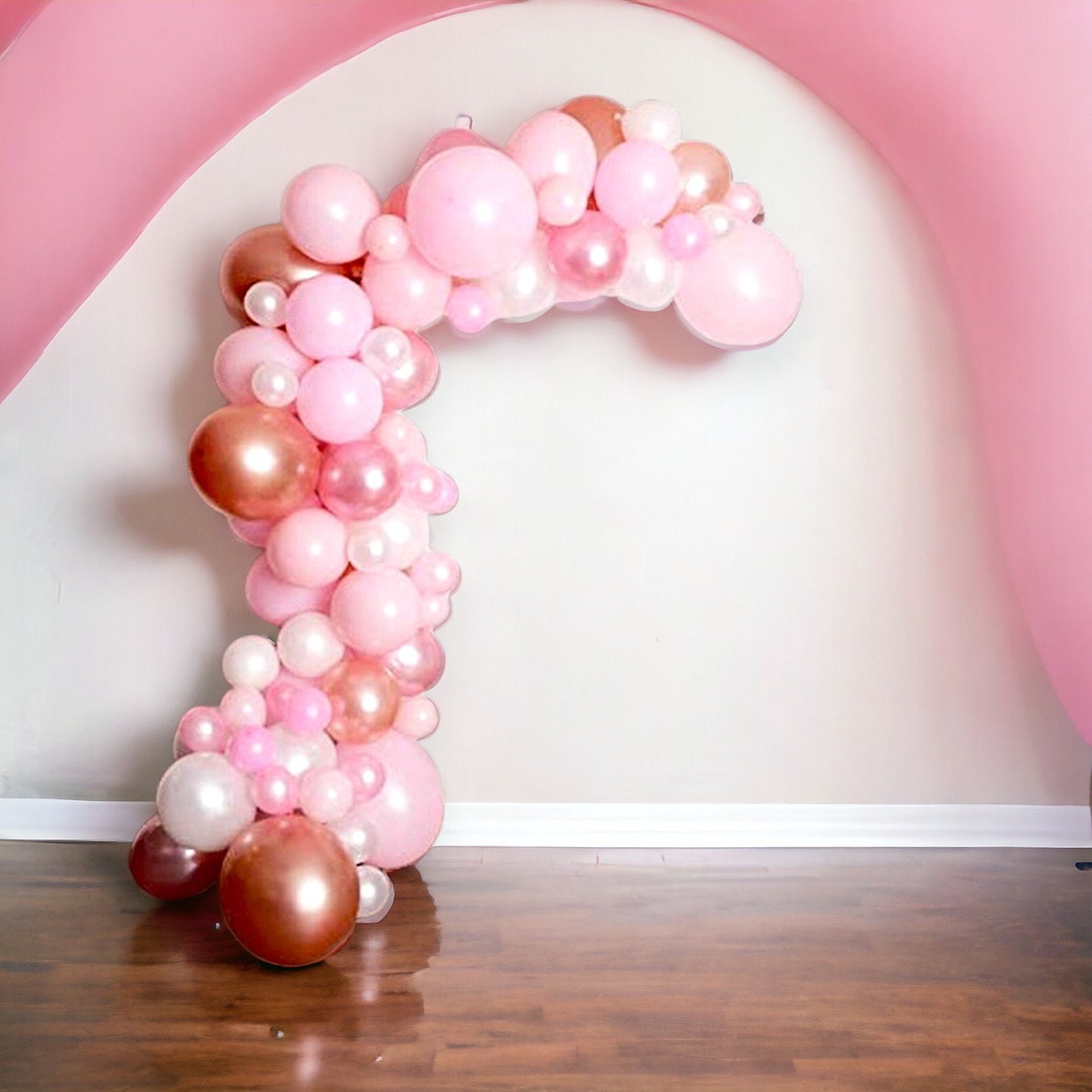 Pink Balloon Girl Baby in Bloom Shower Garland Kit First Birthday Balloons