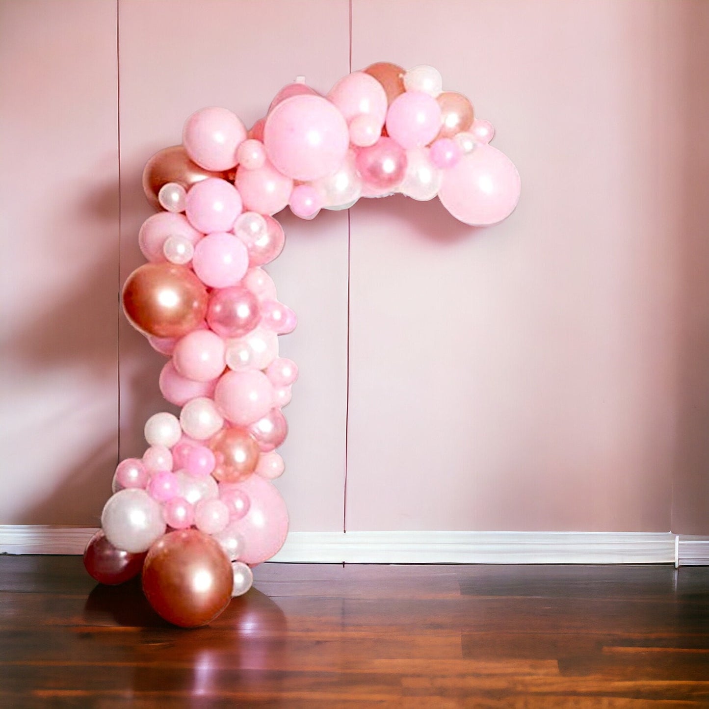 Pink Balloon Girl Baby in Bloom Shower Garland Kit First Birthday Balloons