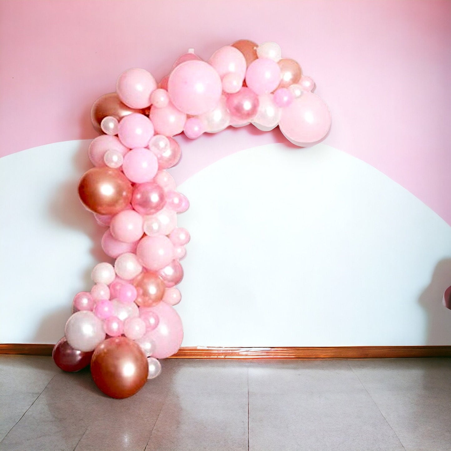 Pink Balloon Girl Baby in Bloom Shower Garland Kit First Birthday Balloons