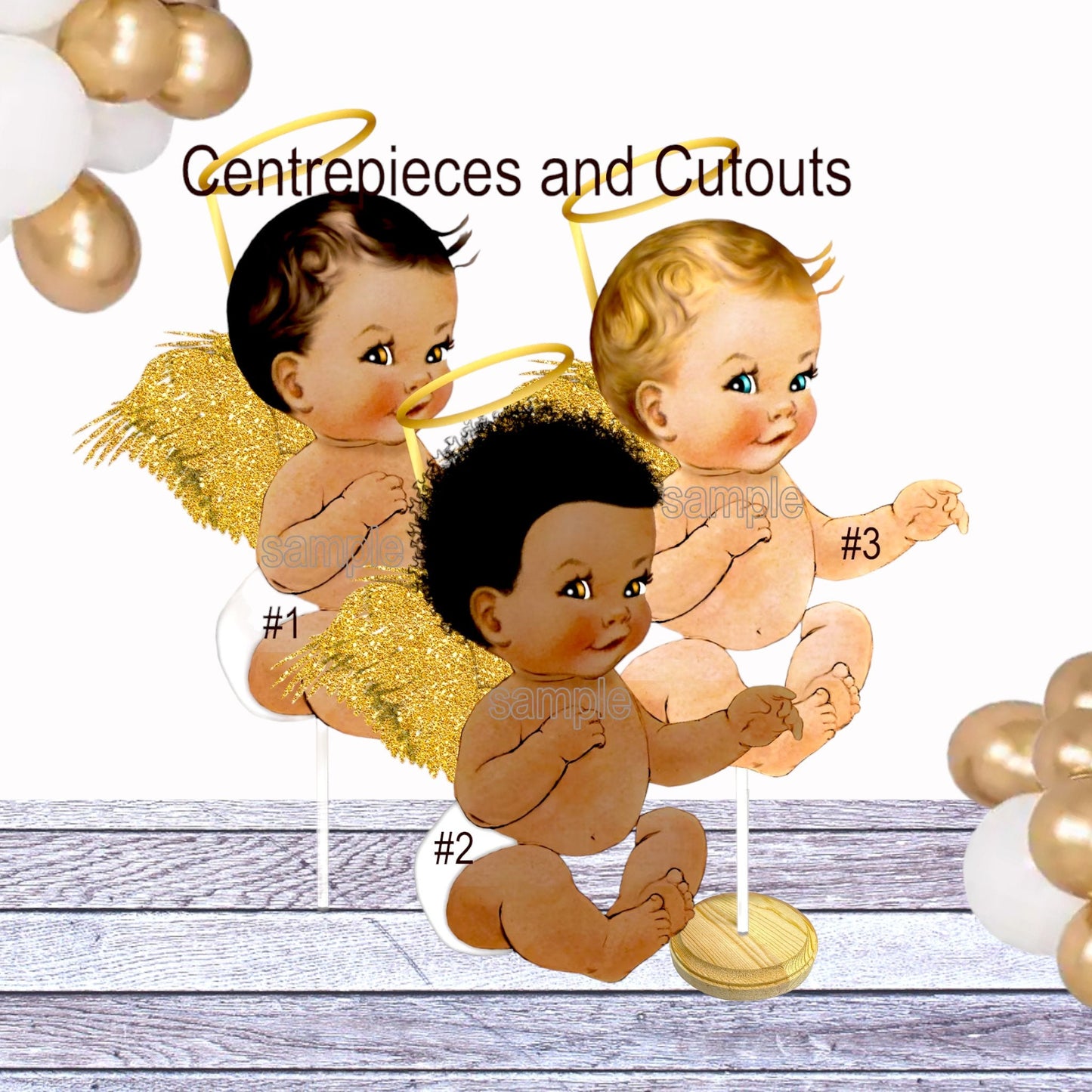 Angel Boy Centerpiece Cutouts Sitting Baptism First Holy Communion Christening Party Decorations for a Special Day
