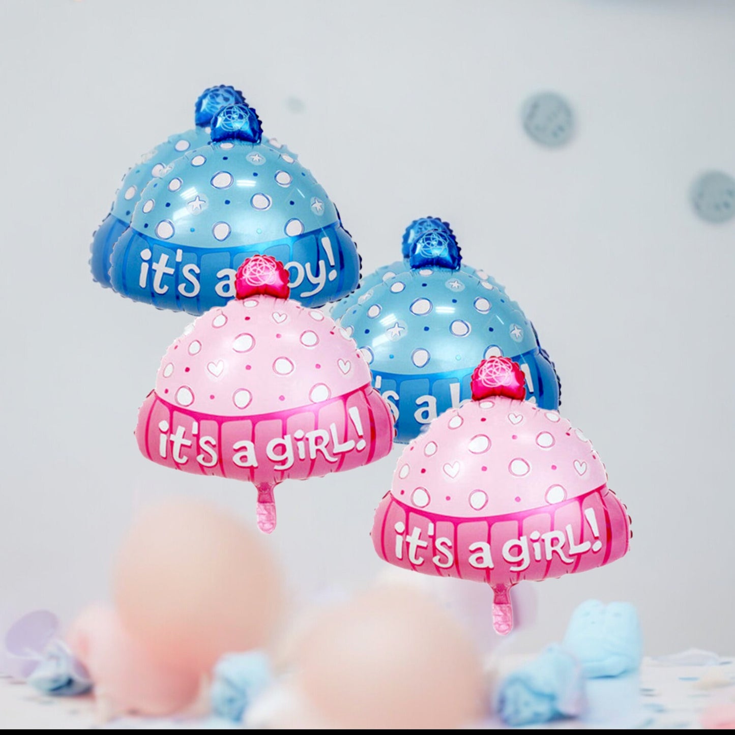 2 Winter Baby Shower Balloons Baby Hat Girl Boy Balloons Cold Outside