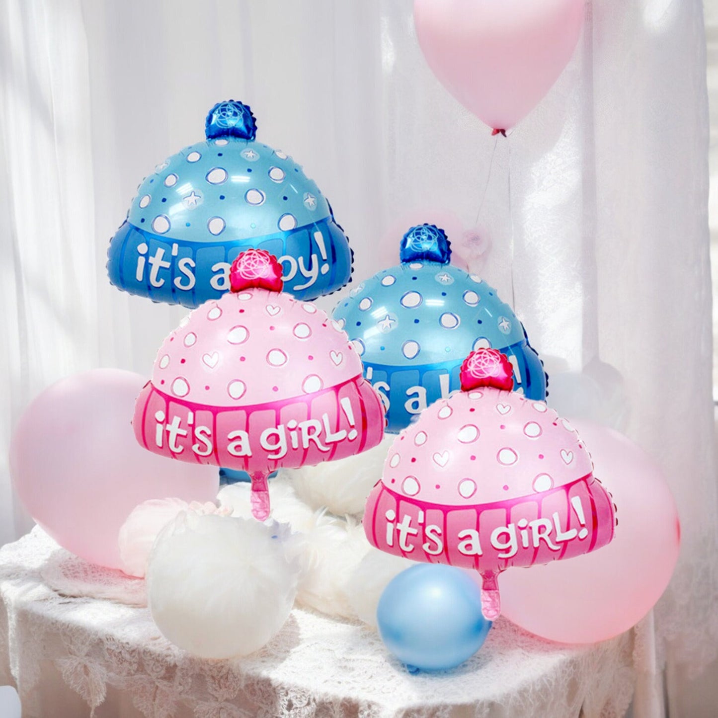 2 Winter Baby Shower Balloons Baby Hat Girl Boy Balloons Cold Outside