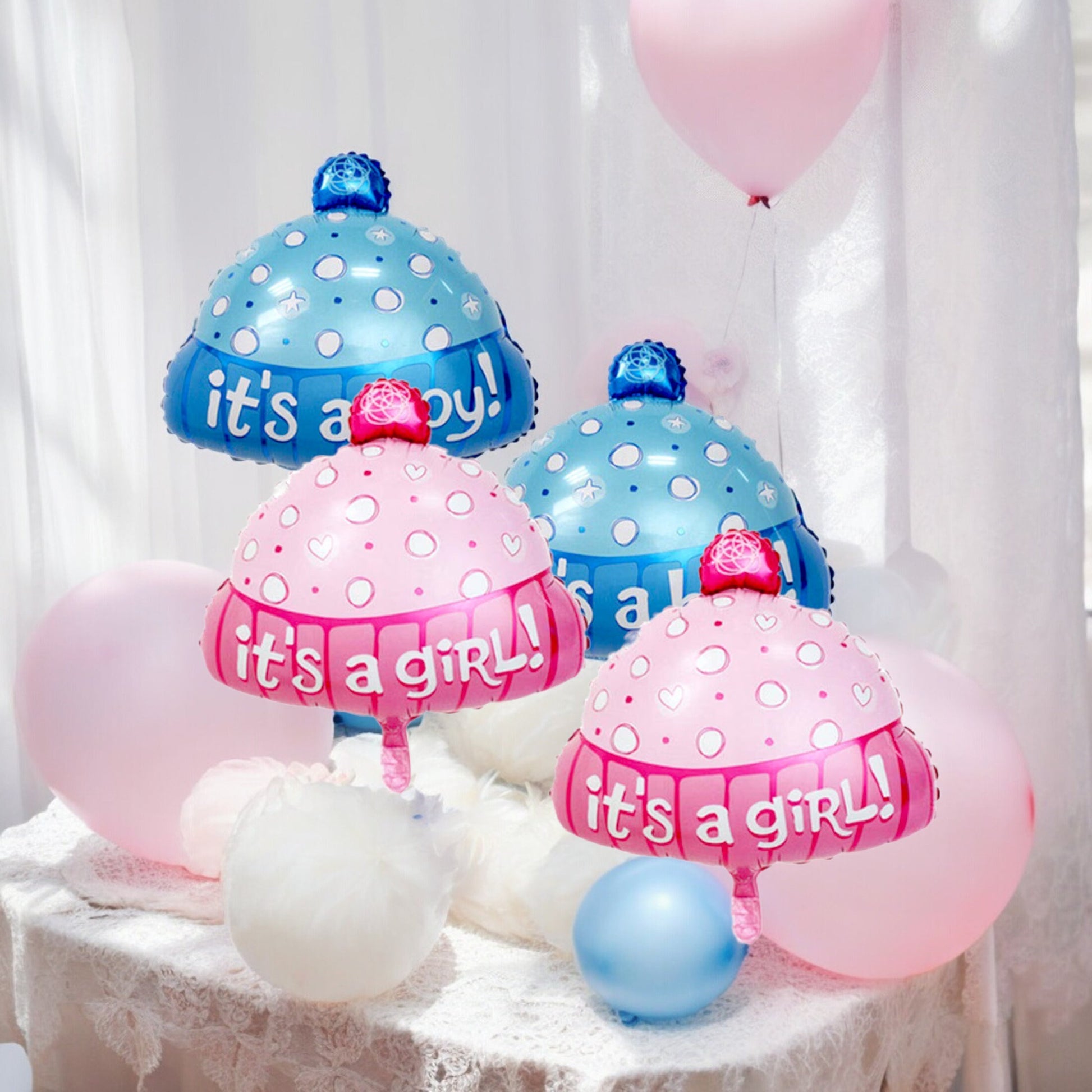 2 Winter Baby Shower Balloons Baby Hat Girl Boy Balloons Cold Outside