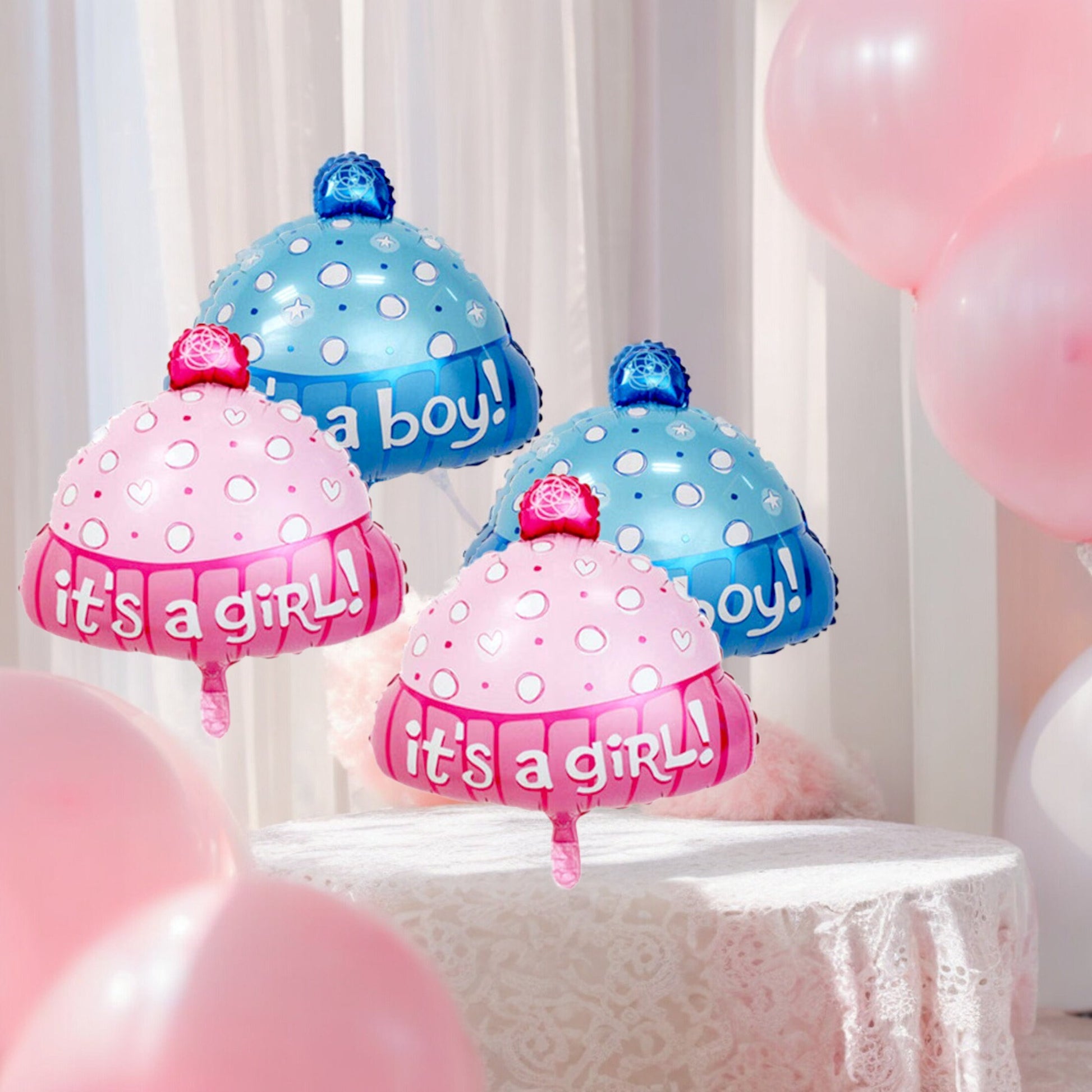 2 Winter Baby Shower Balloons Baby Hat Girl Boy Balloons Cold Outside