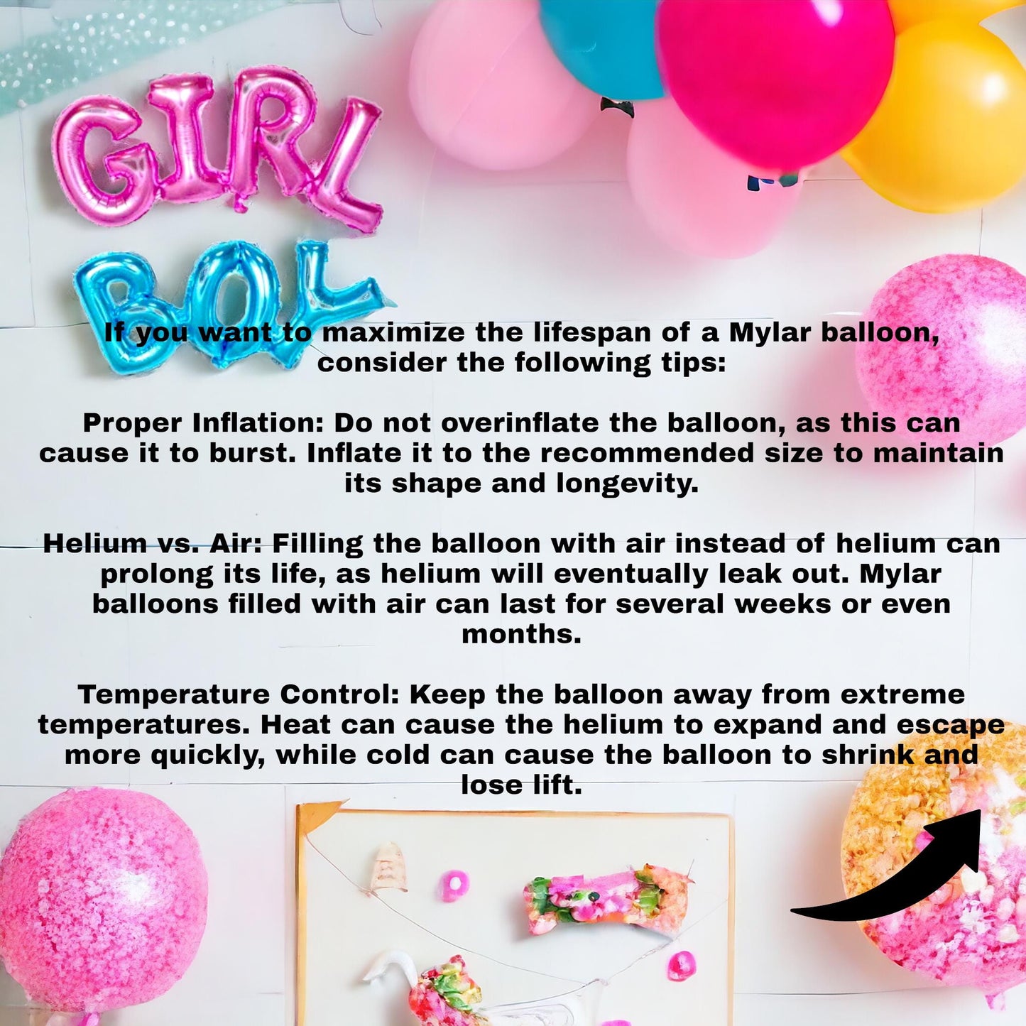 Gender Neutral Baby Shower Balloons Boy Girl Foil Mylar Balloons, Unisex Baby Shower Party Decoration