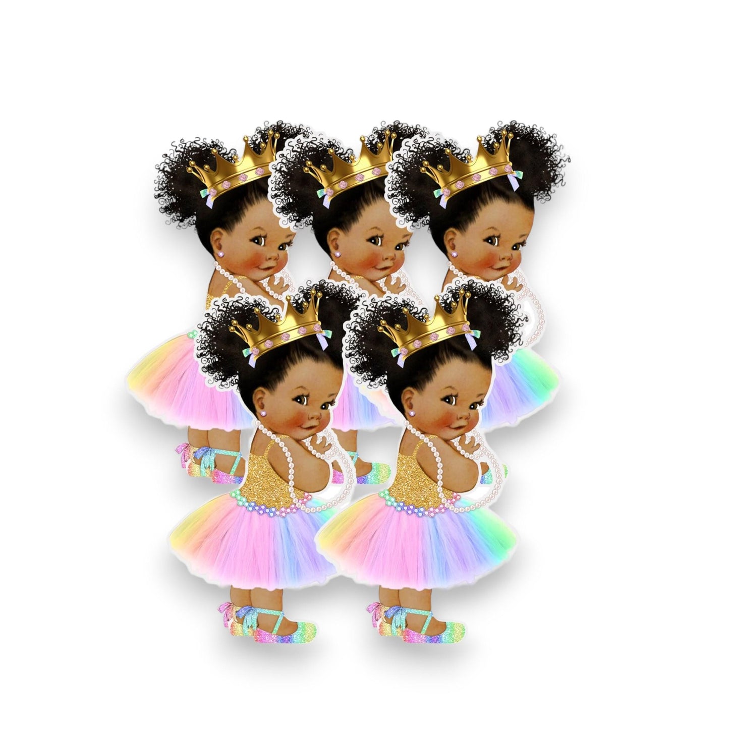 Rainbow Cutouts African American Royal Baby Shower Party Unicorn Decor