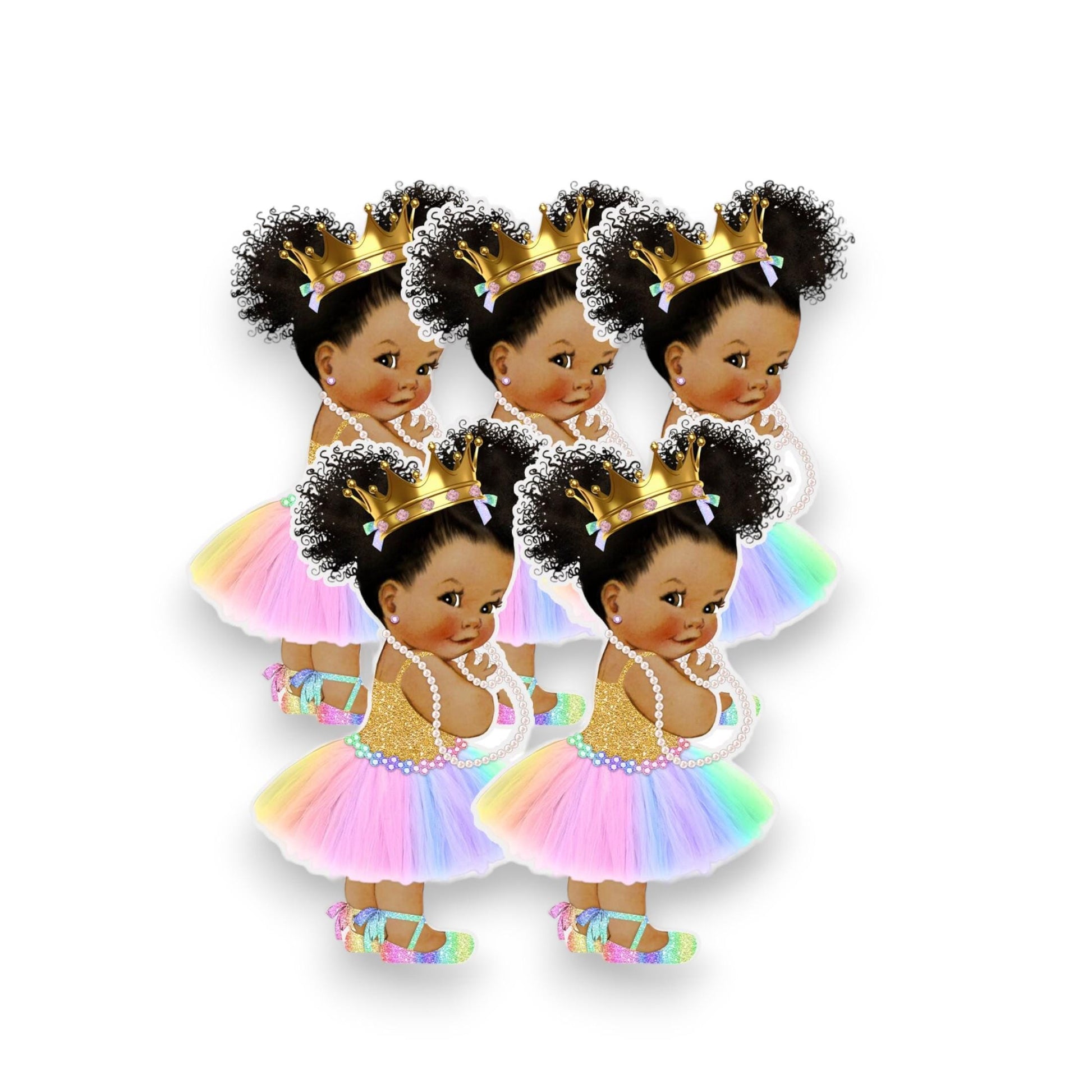 Rainbow Cutouts African American Royal Baby Shower Party Unicorn Decor