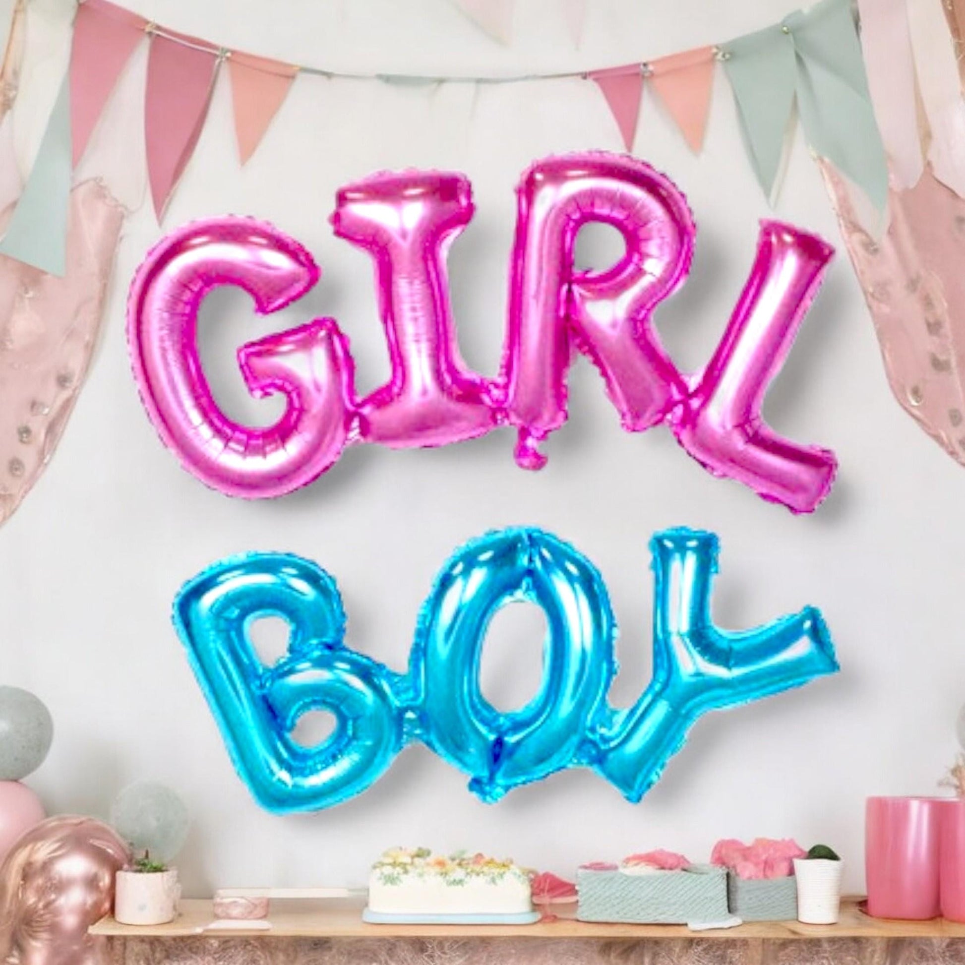 Gender Neutral Baby Shower Balloons Boy Girl Foil Mylar Balloons, Unisex Baby Shower Party Decoration