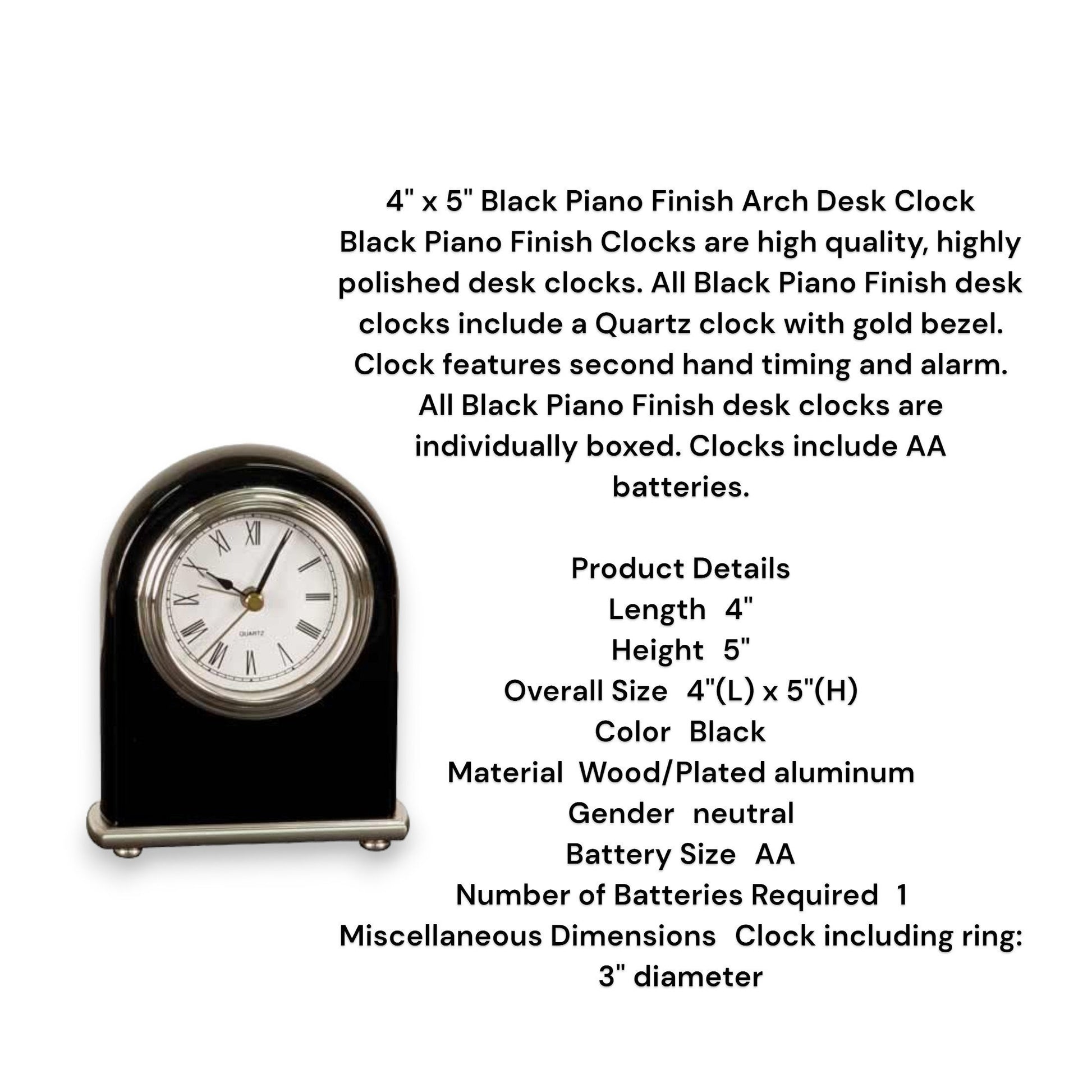 Personalized Engraved Desk Clock - Custom Wood Anniversary Gift - Small Retro Clock for Living Room - Unique Office Promotion Gift