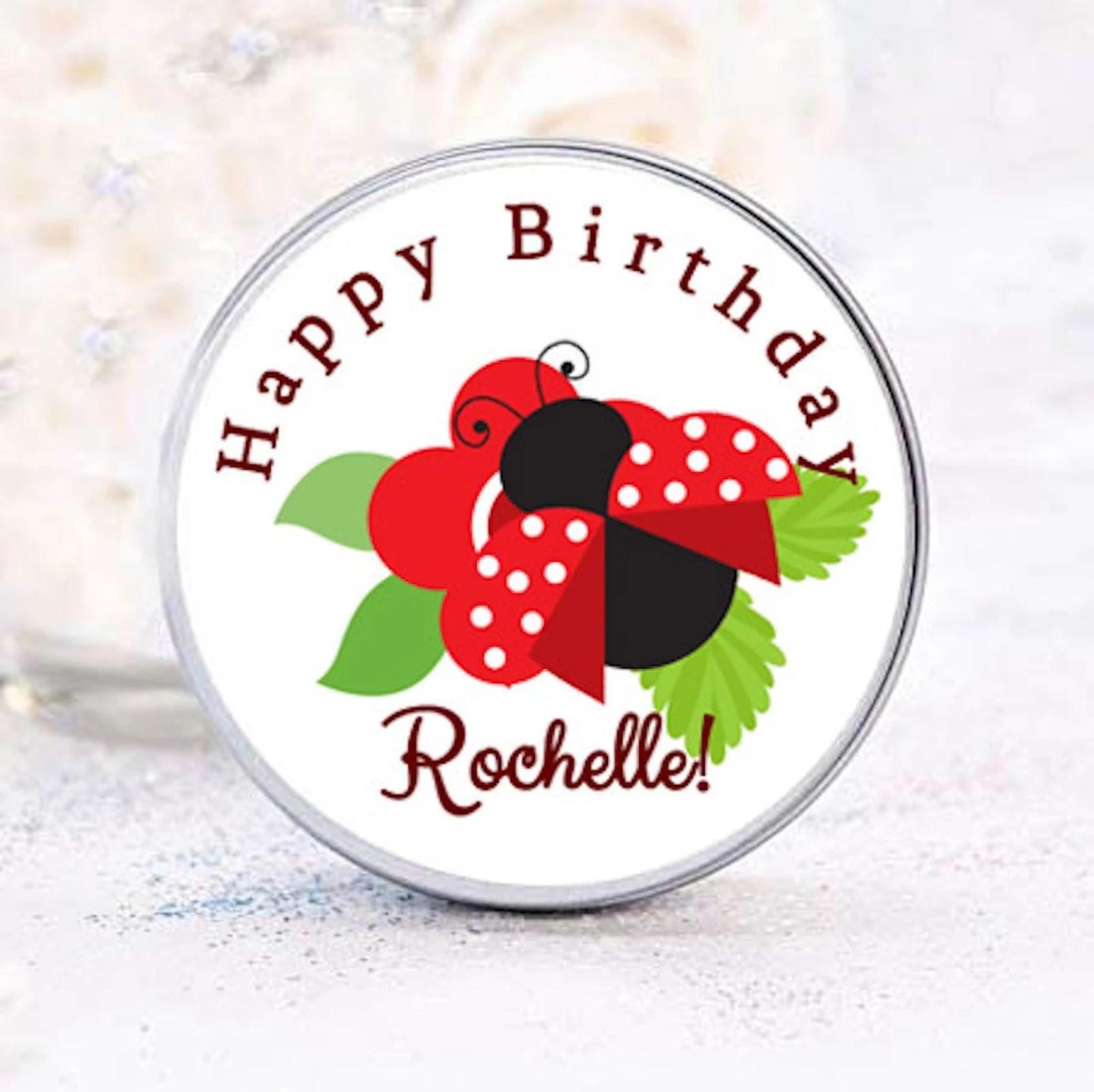 Personalized Labels Ladybug Girl First Birthday Thank You Stickers for Party Favors
