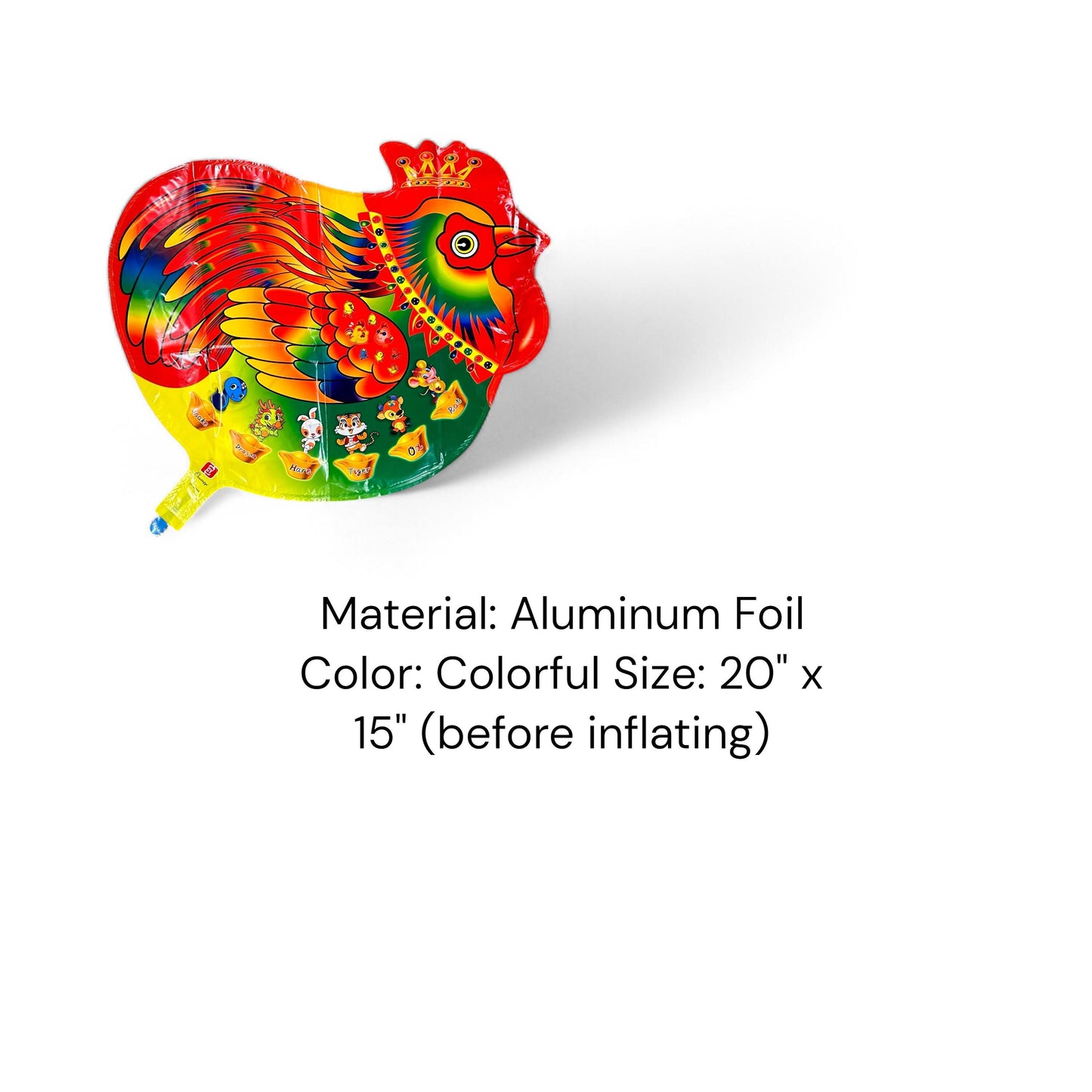 2 Colorful Rooster Chicken Ballons Farm Birthday Giant Balloons Baby Shower Party Decorations