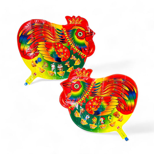 2 Colorful Rooster Chicken Ballons Farm Birthday Giant Balloons Baby Shower Party Decorations