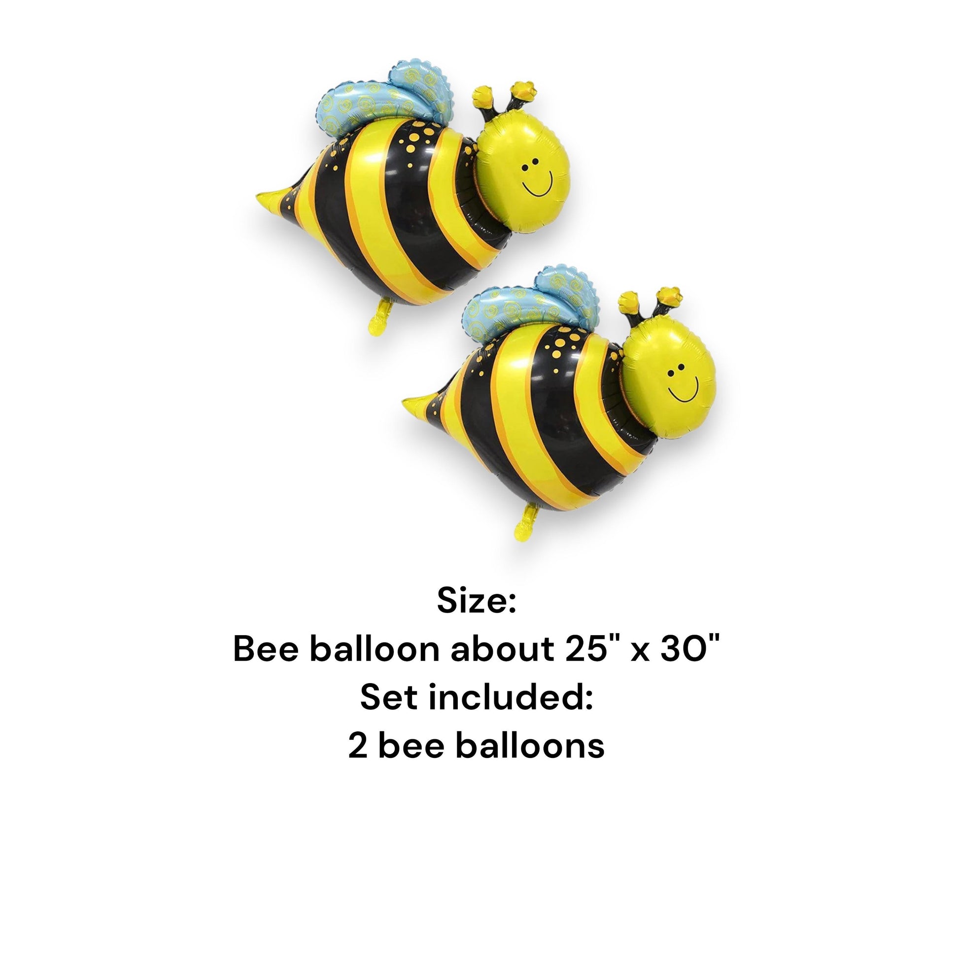 Little Bee 2pcs Balloons 25" x 30" Baby Shower Birthday Decoration