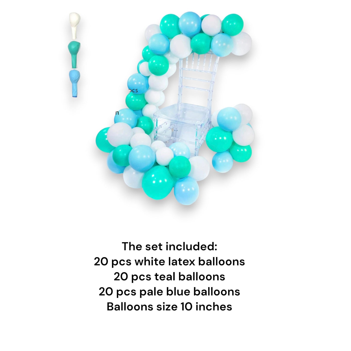 Ocean Party Balloon Garland Teal Aqua Blue Birthday Wedding Baby Shower Party