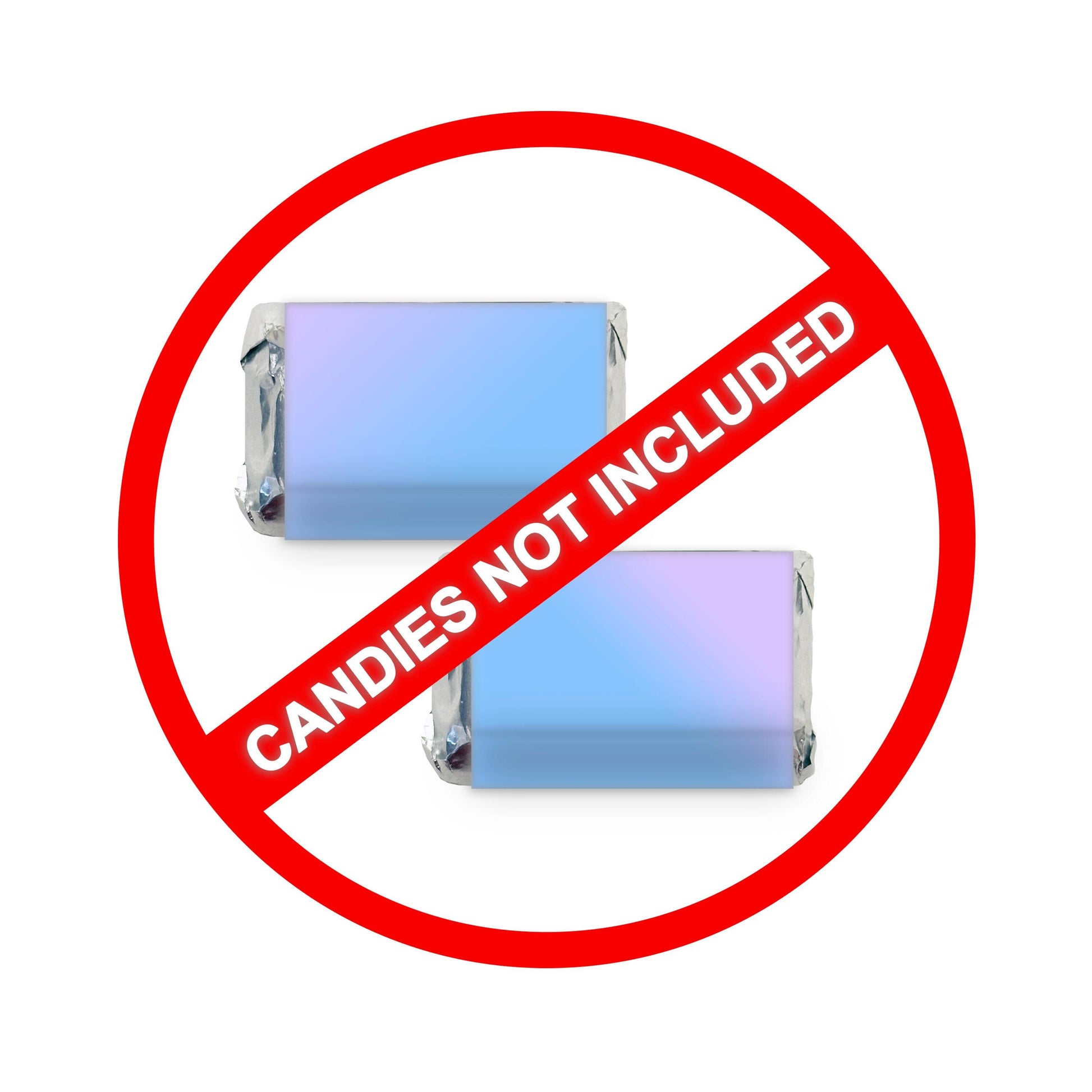 Mini Chocolate Candy Bar Wrappers for Butterfly Themed Baby Shower – Pink Lavender Purple Party Favors Stickers, Set of 54 Labels