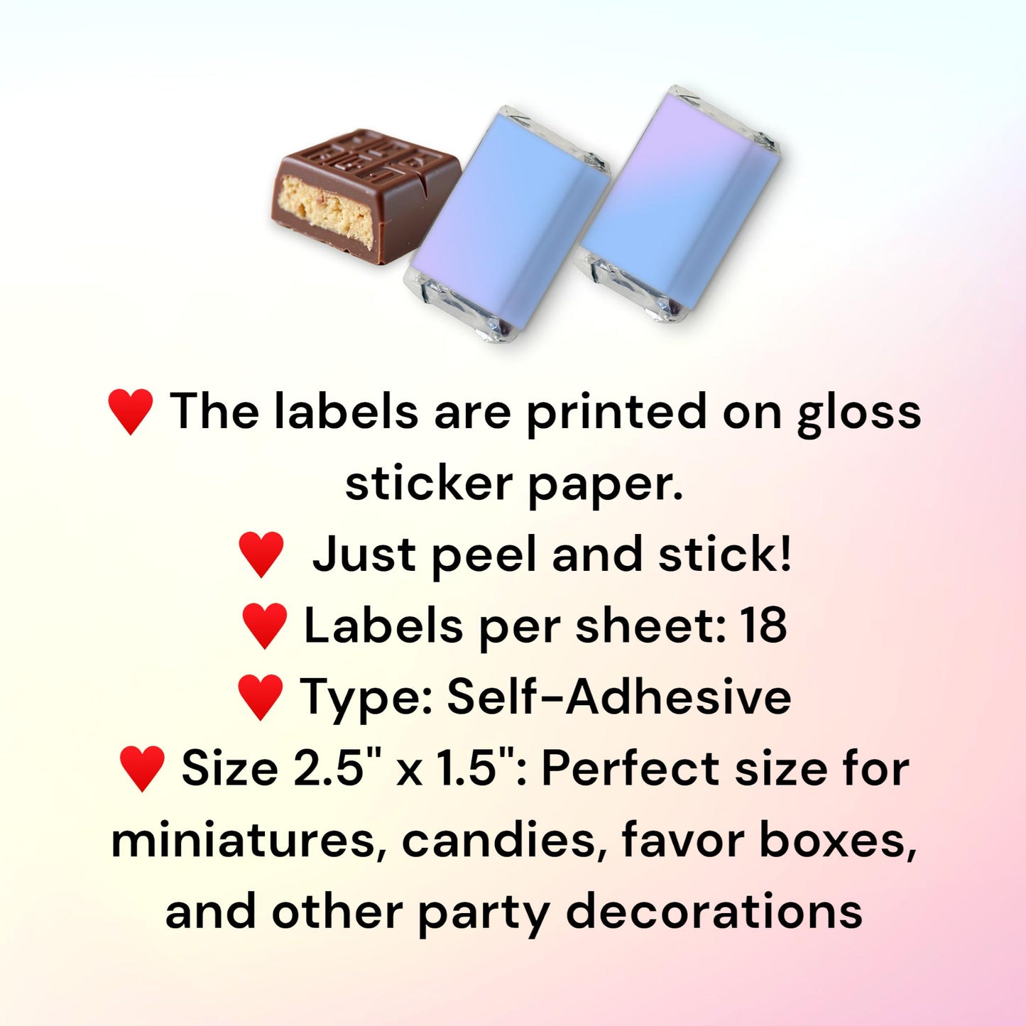 Pink Unicorn Candy Labels, Baby Shower Party Favors Girl Unicorn Birthday, Stickers Candy Wrappers Miniatures