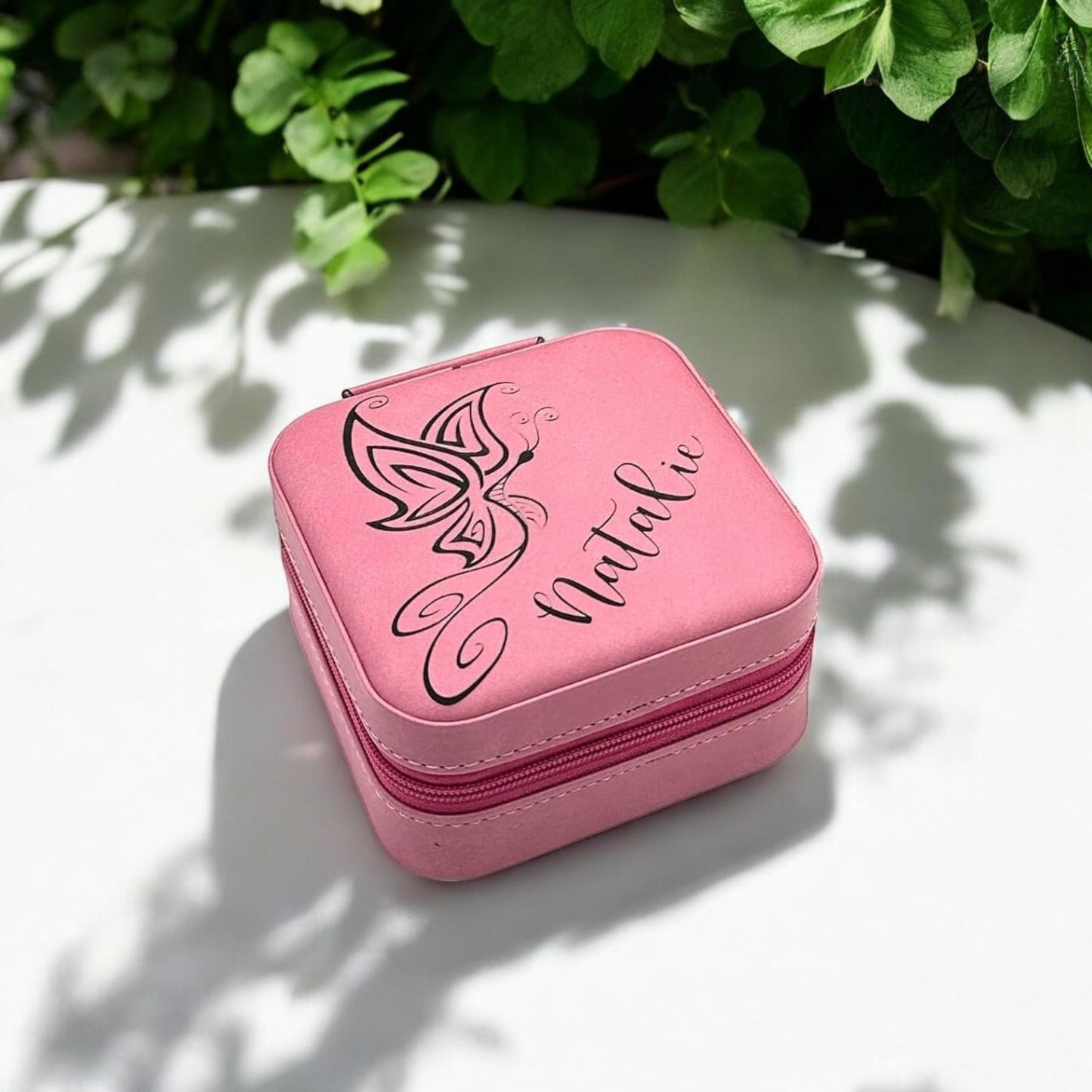 Personalized Travel Jewelry Box Bridesmaid Gifts Proposal Laser Engraved
