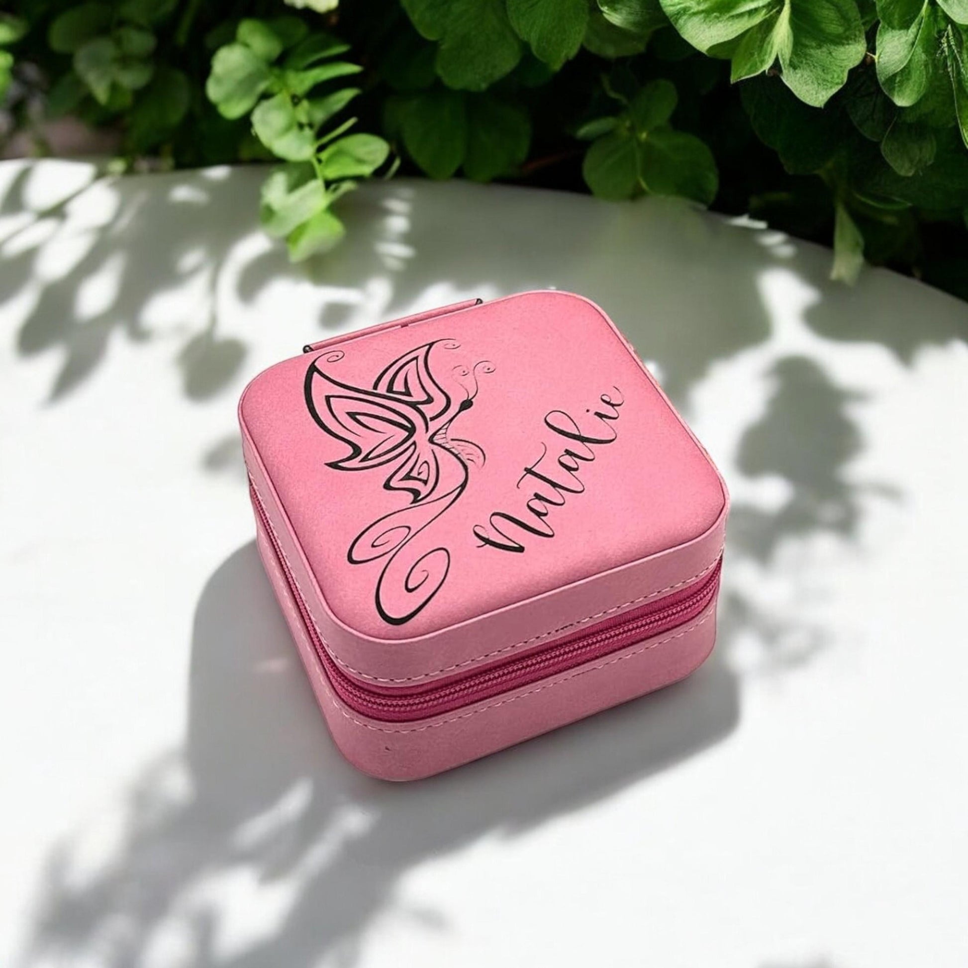 Personalized Travel Jewelry Box Bridesmaid Gifts Proposal Laser Engraved